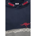 KangaROOS Kapuzensweatshirt, zweifarbig mit Logodruck