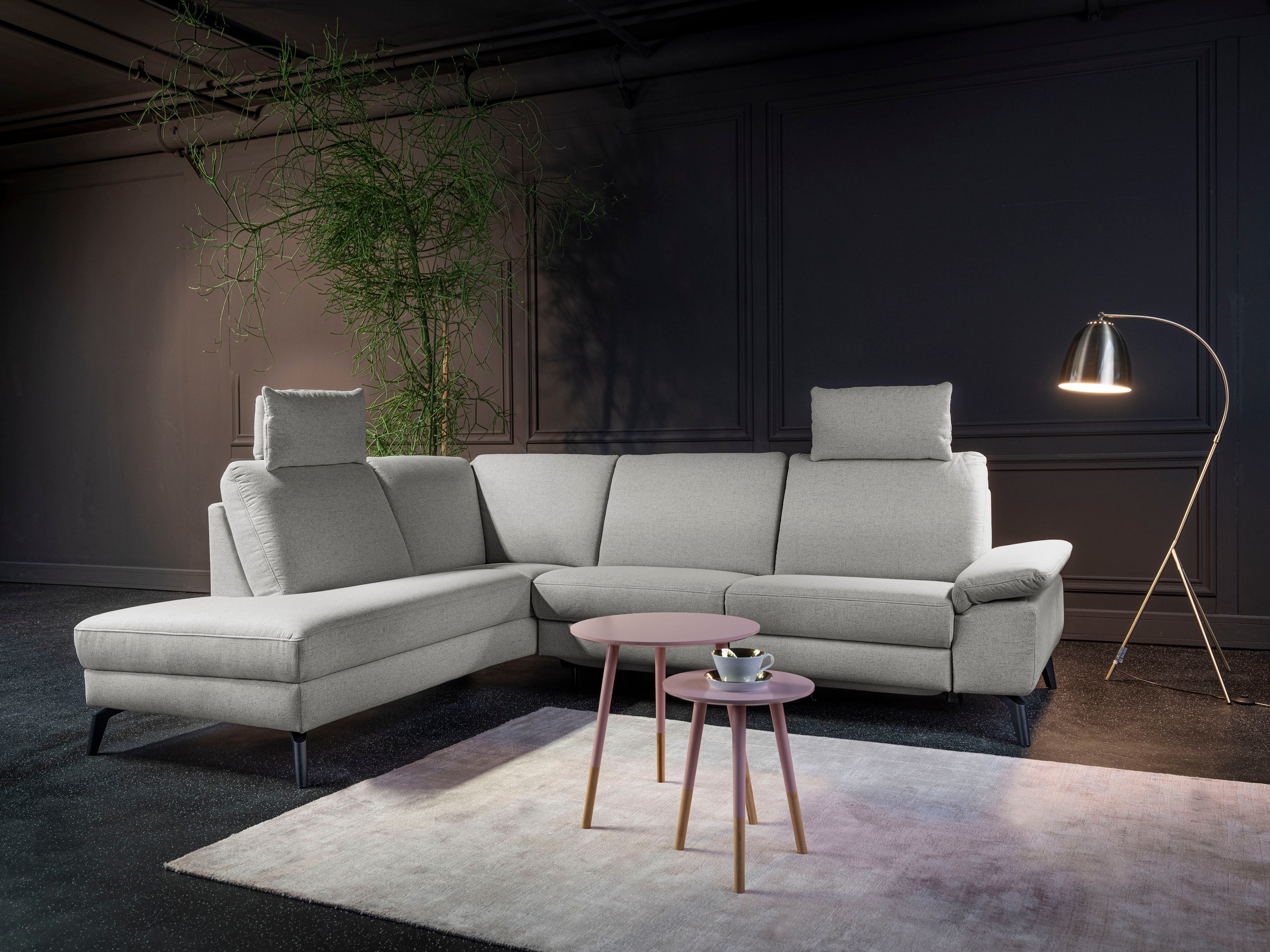 alina Ecksofa, inkl. Kopfstützen, wahlweise mit Relaxfunktion, Breite: 243 cm