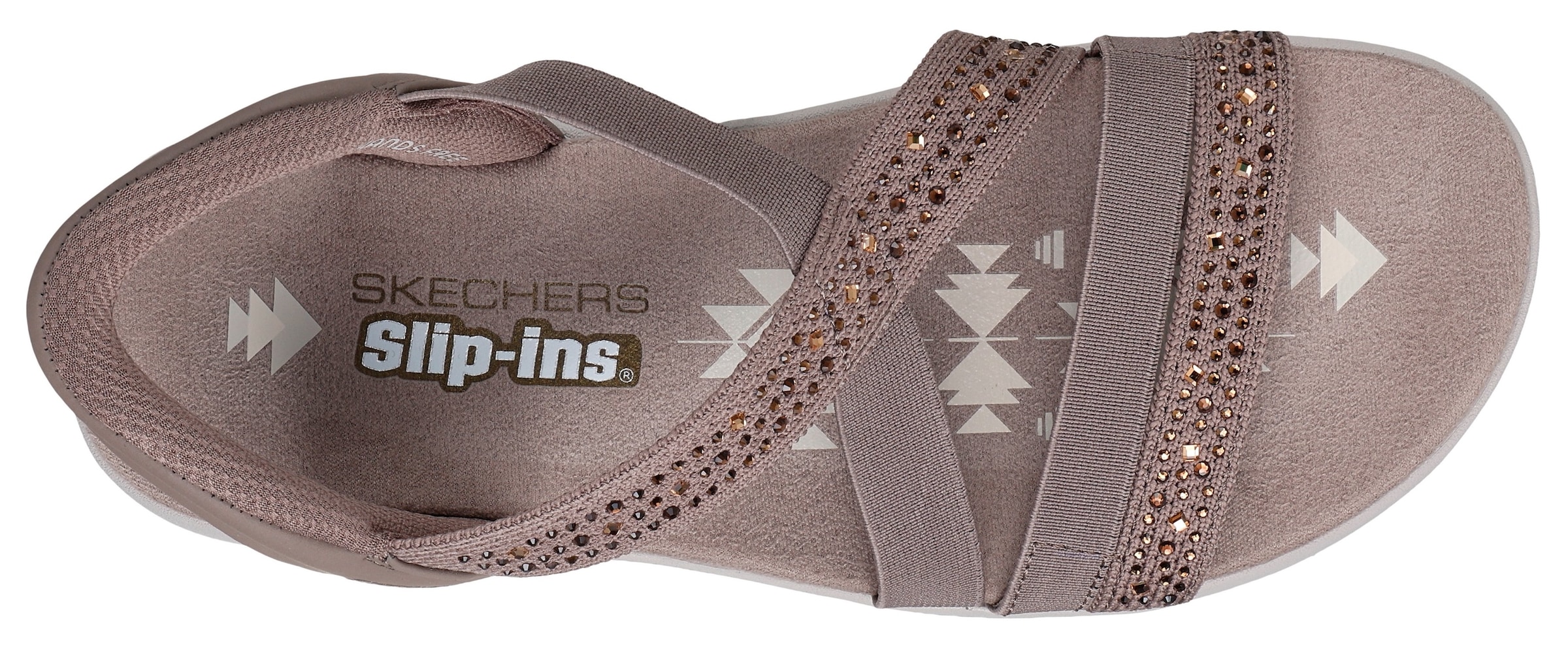 Skechers Sandale »REGGAE SLIM-SUMMER SPARKLE«, Sandalette, Schlupfschuh mit Slip-ins Funktion