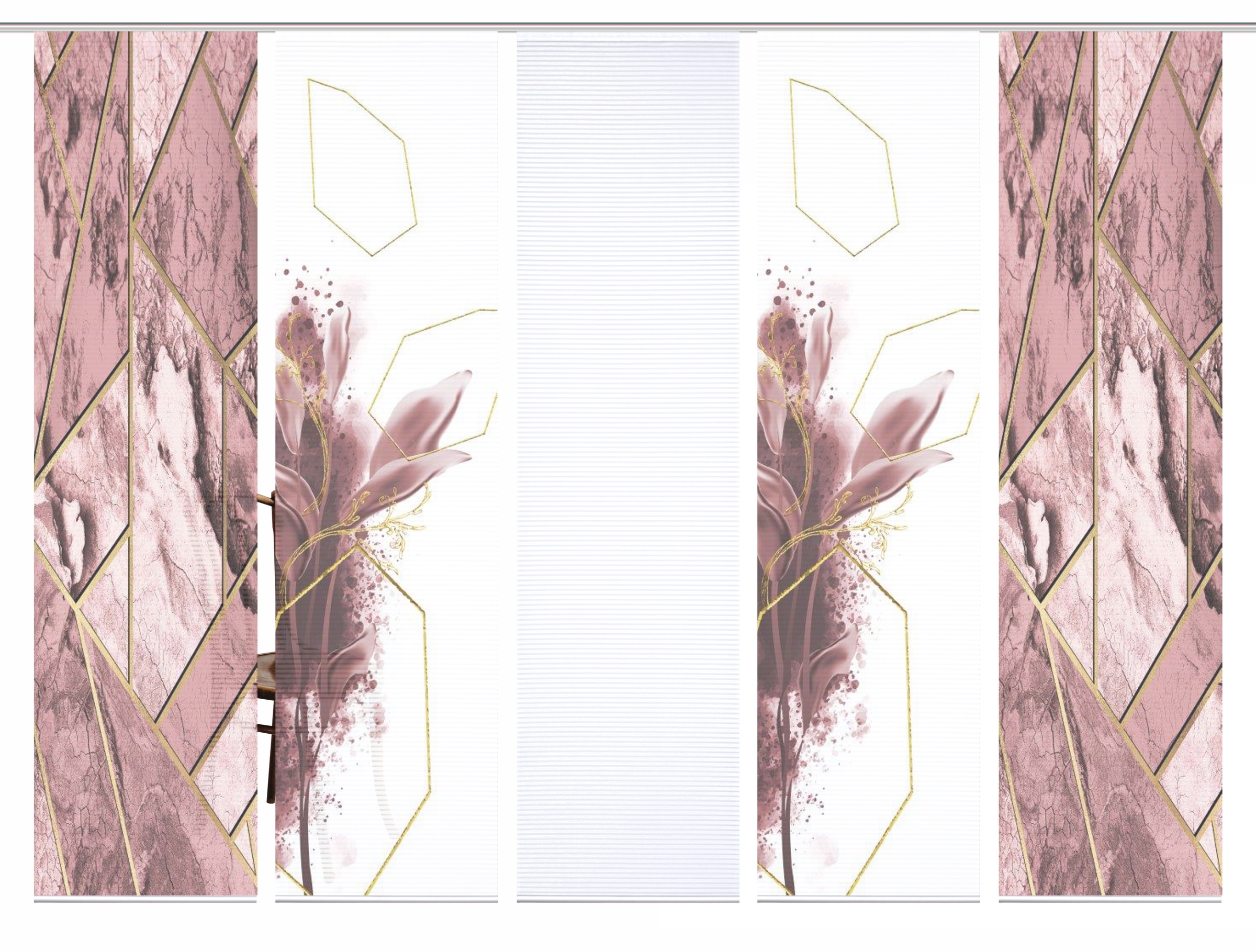 HOME in green Schiebegardine »SIGNUM« Paneelwagen 5 Stk. tlg. SET DIGITALDR günstig online kaufen