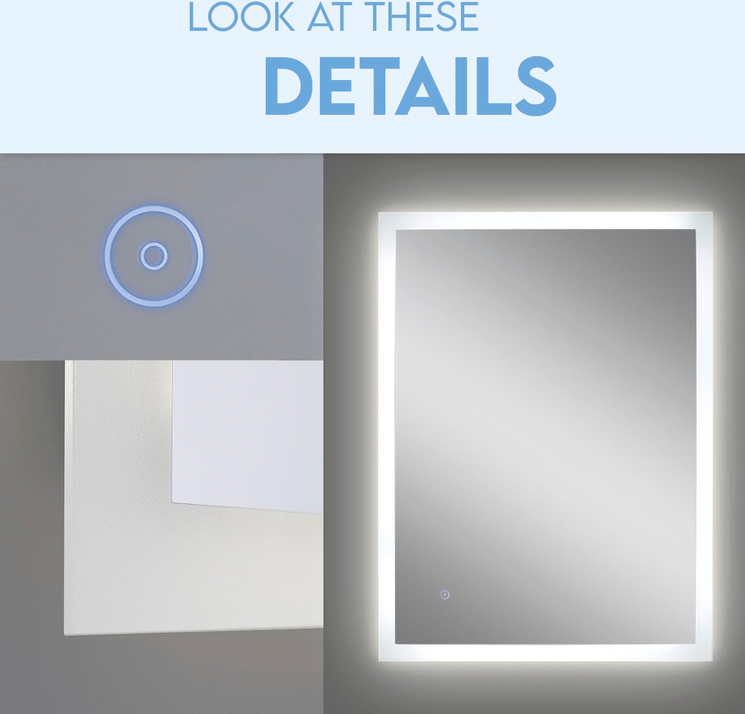 Paco Home Bad-Spiegelleuchte »BECKY«, mit LED-Modul, Schutzart IP44, mit Touch-Funktion, Gr. ca. 60 x 120 cm