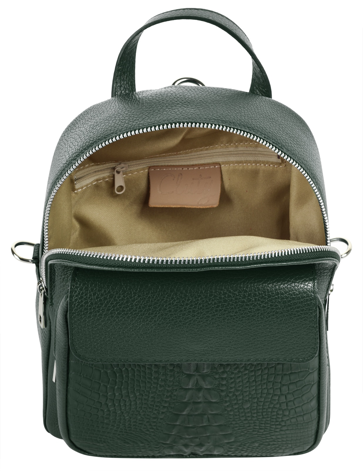 Cluty Cityrucksack, echt Leder, Made in Italy