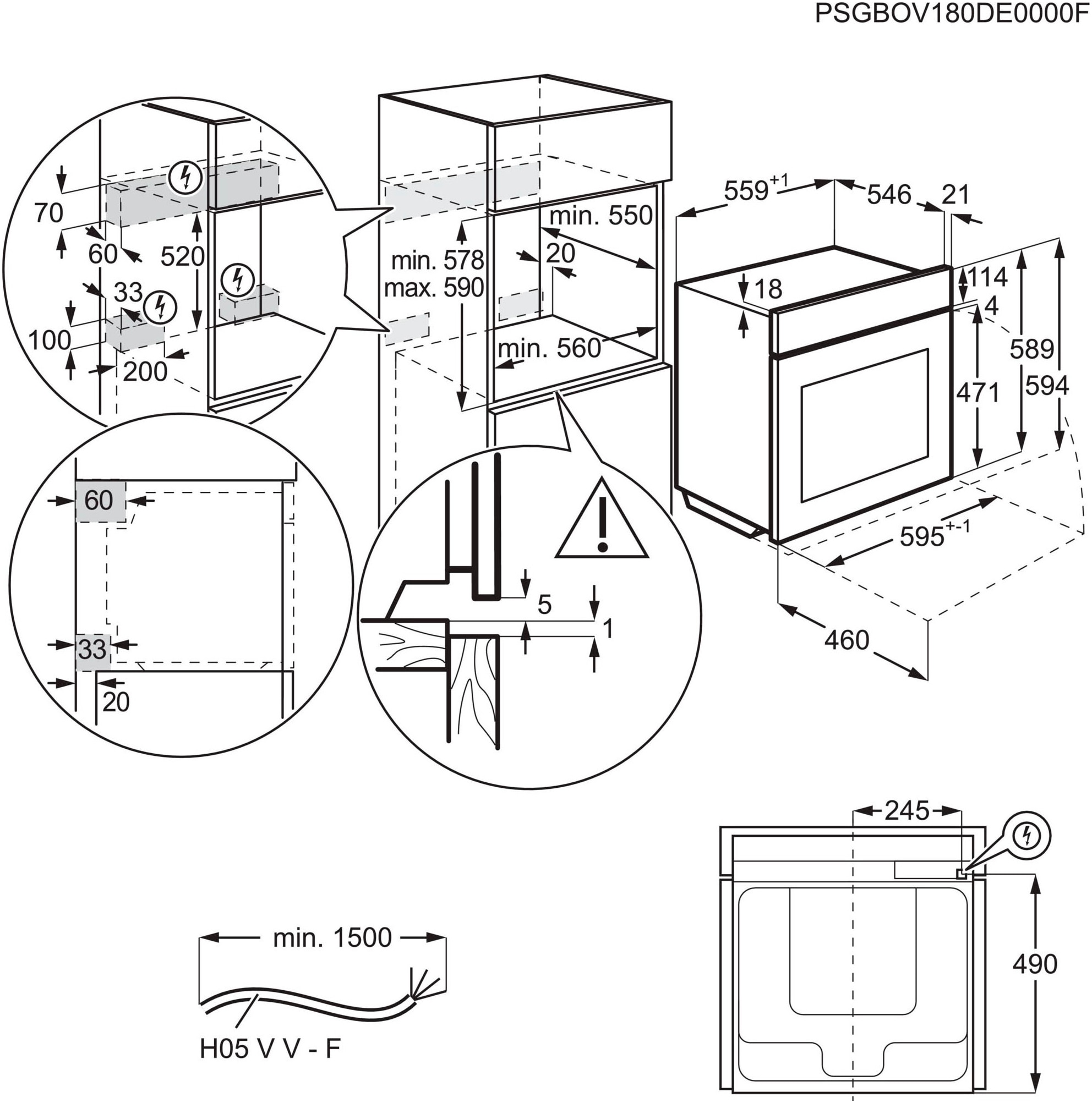 AEG Einbaubackofen Serie 8000 »BPE74228BM«, Pyrolyse-Selbstreinigung, Made in Germany, Kochassistent, Kerntemperatursensor