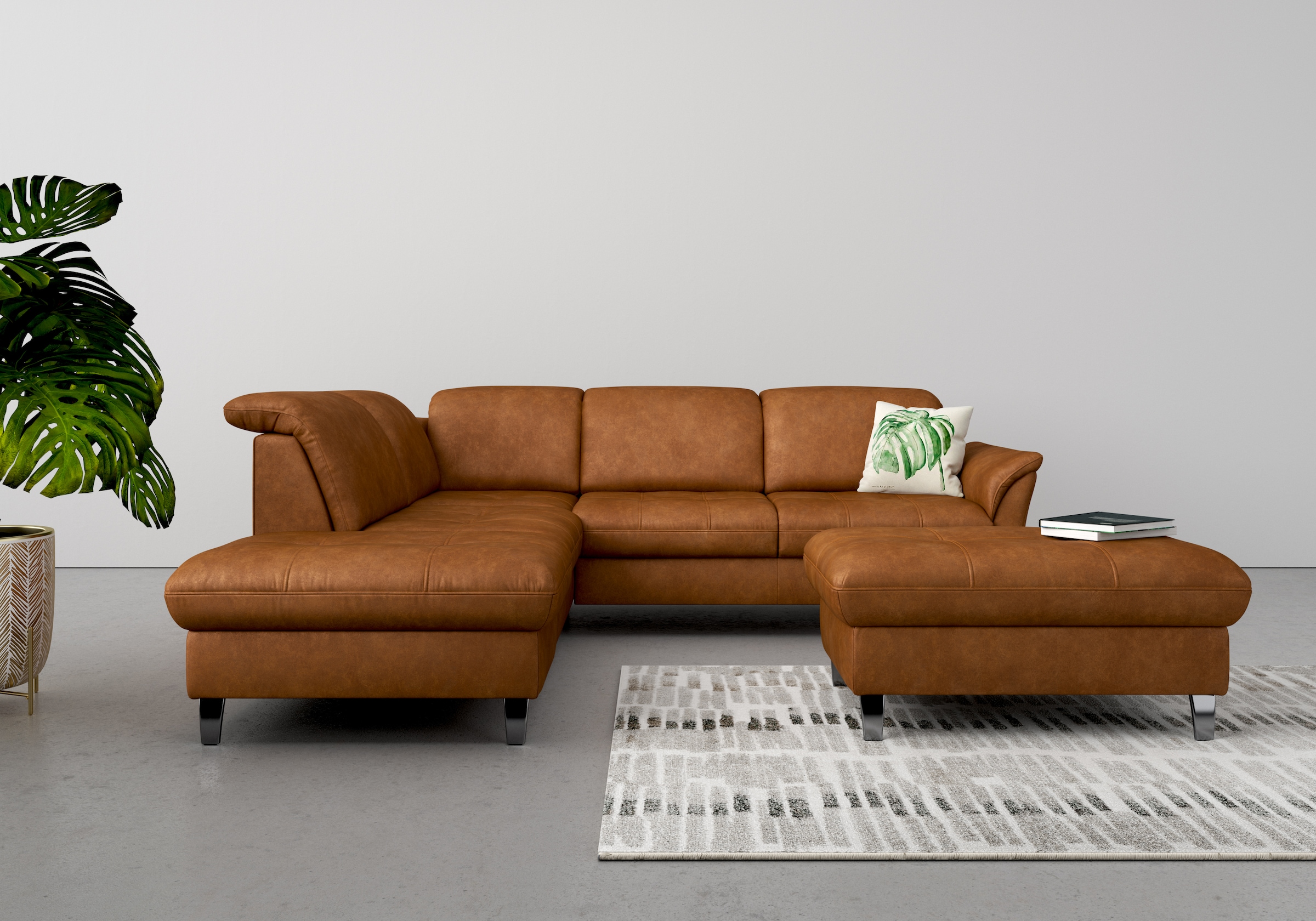 sit&more Ecksofa »Maggiore L-Form« wahlweise mit Kopfteilverstellung, Bettf günstig online kaufen