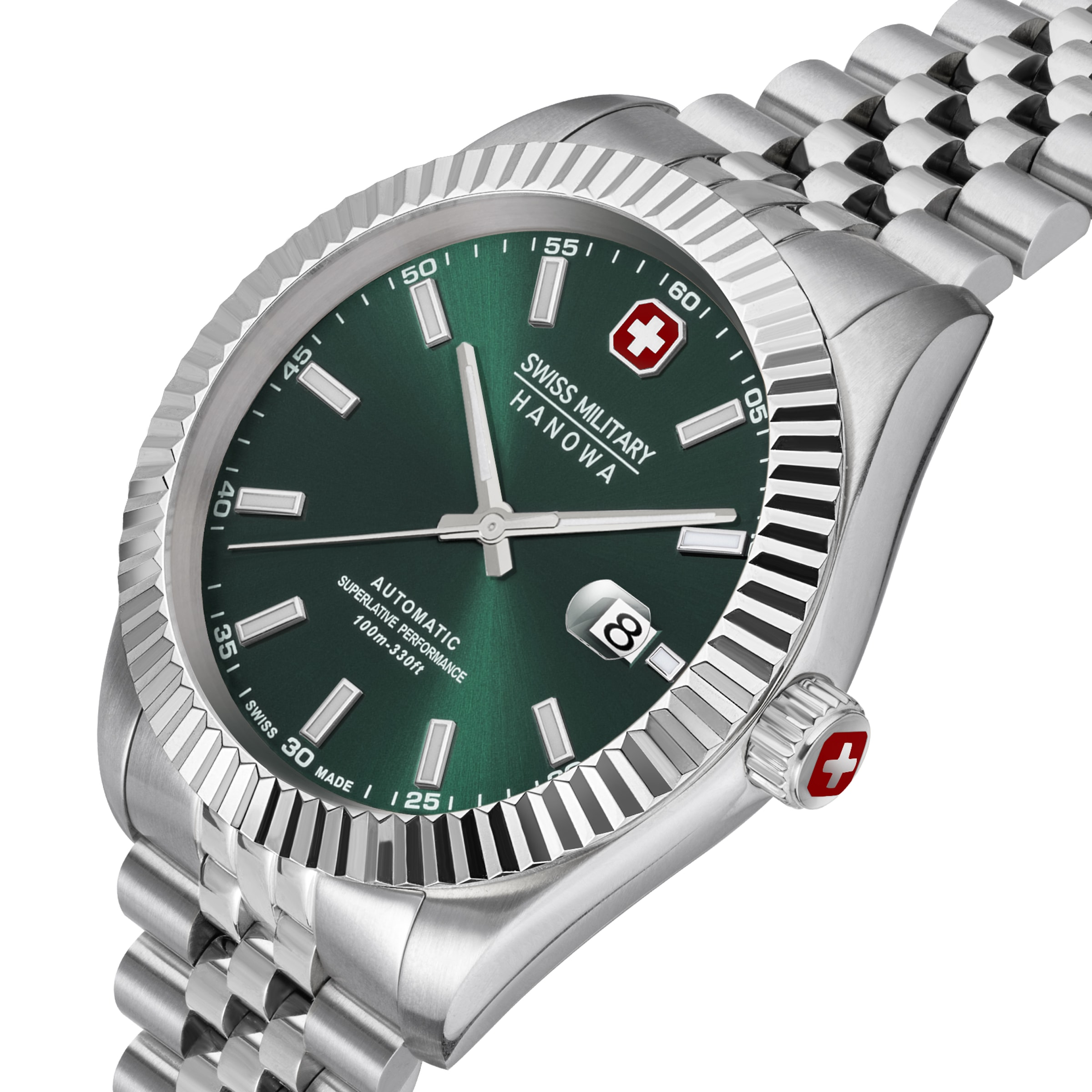 Swiss Military Hanowa Automatikuhr »Diligenter« Armbanduhr, Herrenuhr, Swiss Made, Mechanische Uhr, Edelstahlarmband