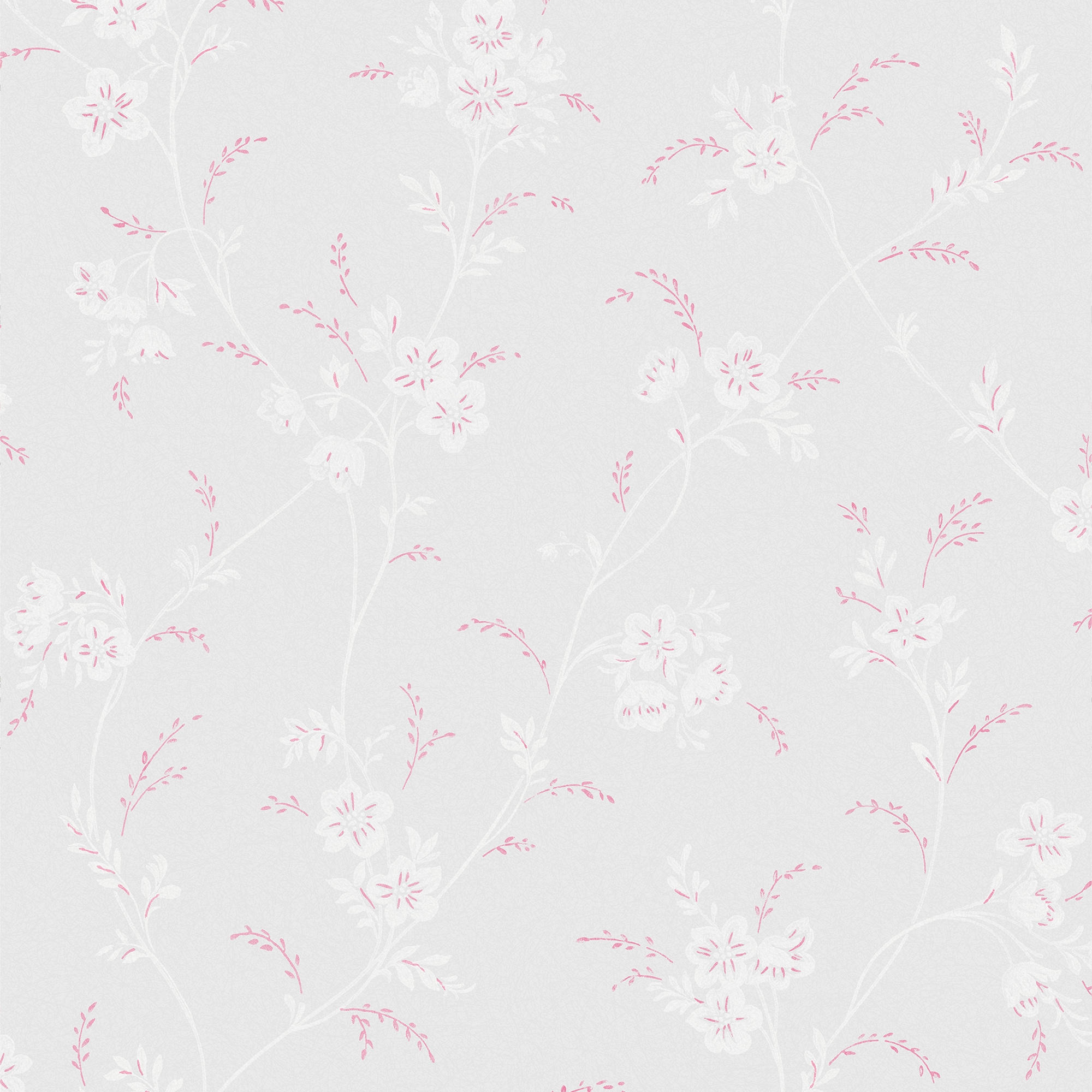 LAURA ASHLEY Vliestapete »Eva Floral Sugared Grey« floral texturiert 10mx52cm