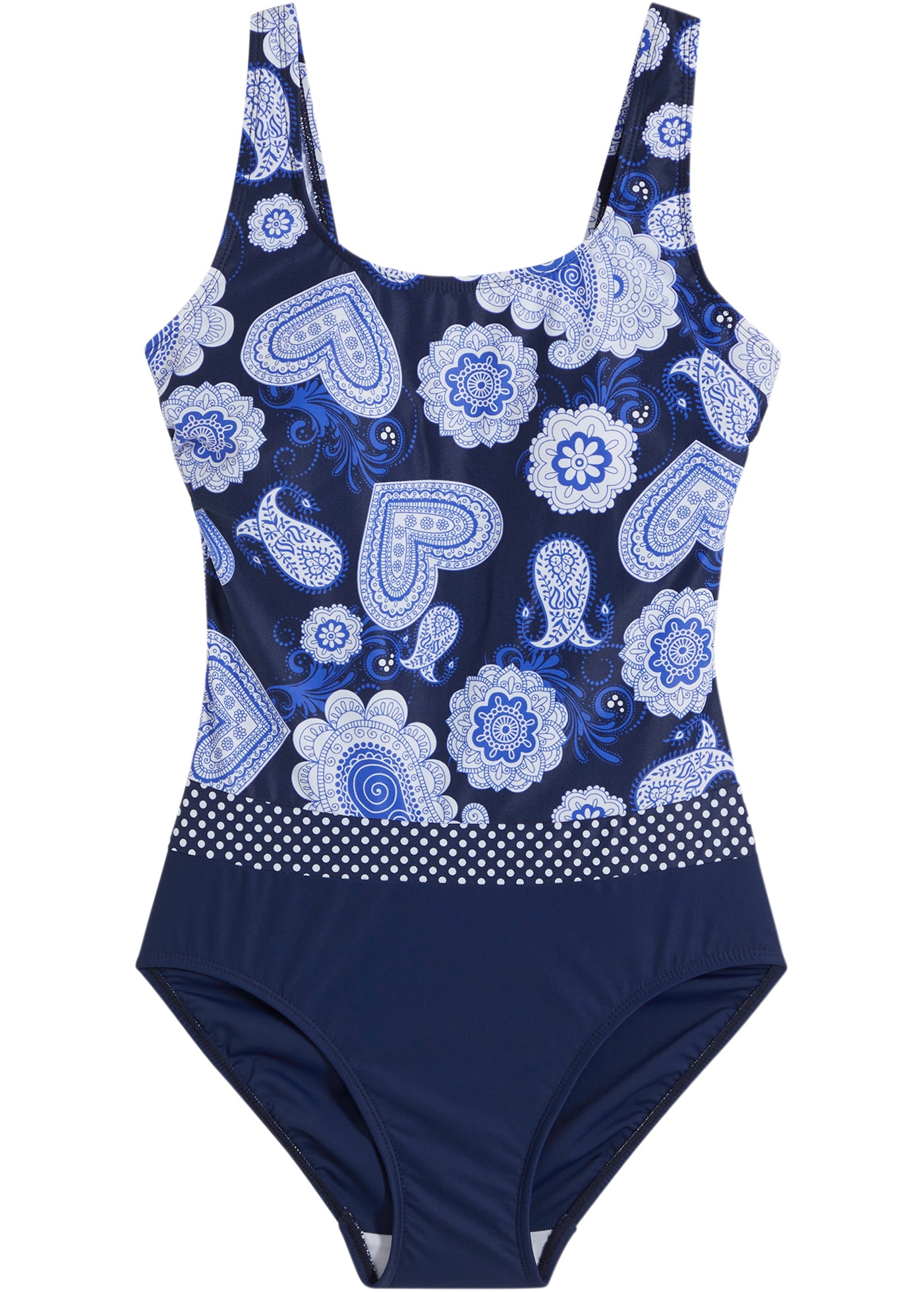 bonprix Badeanzug »Medium Shape-Badeanzug« mit Paisley-Druck, elastisches Obermaterial, vollständig gefüttert