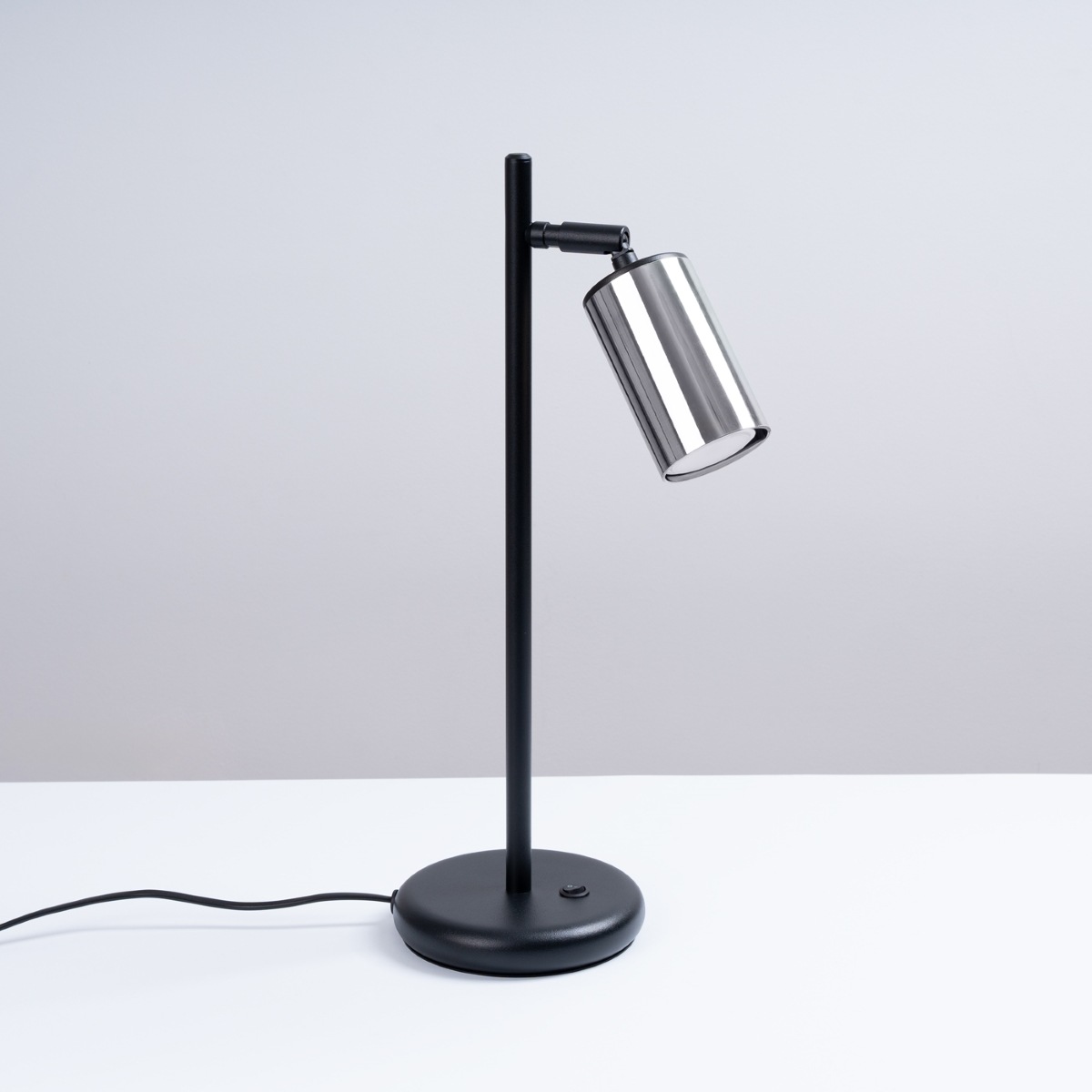 SOLLUX lighting Tischleuchte »Tischlampe WINX schwarz/chrom«, 1 flammig, Le günstig online kaufen