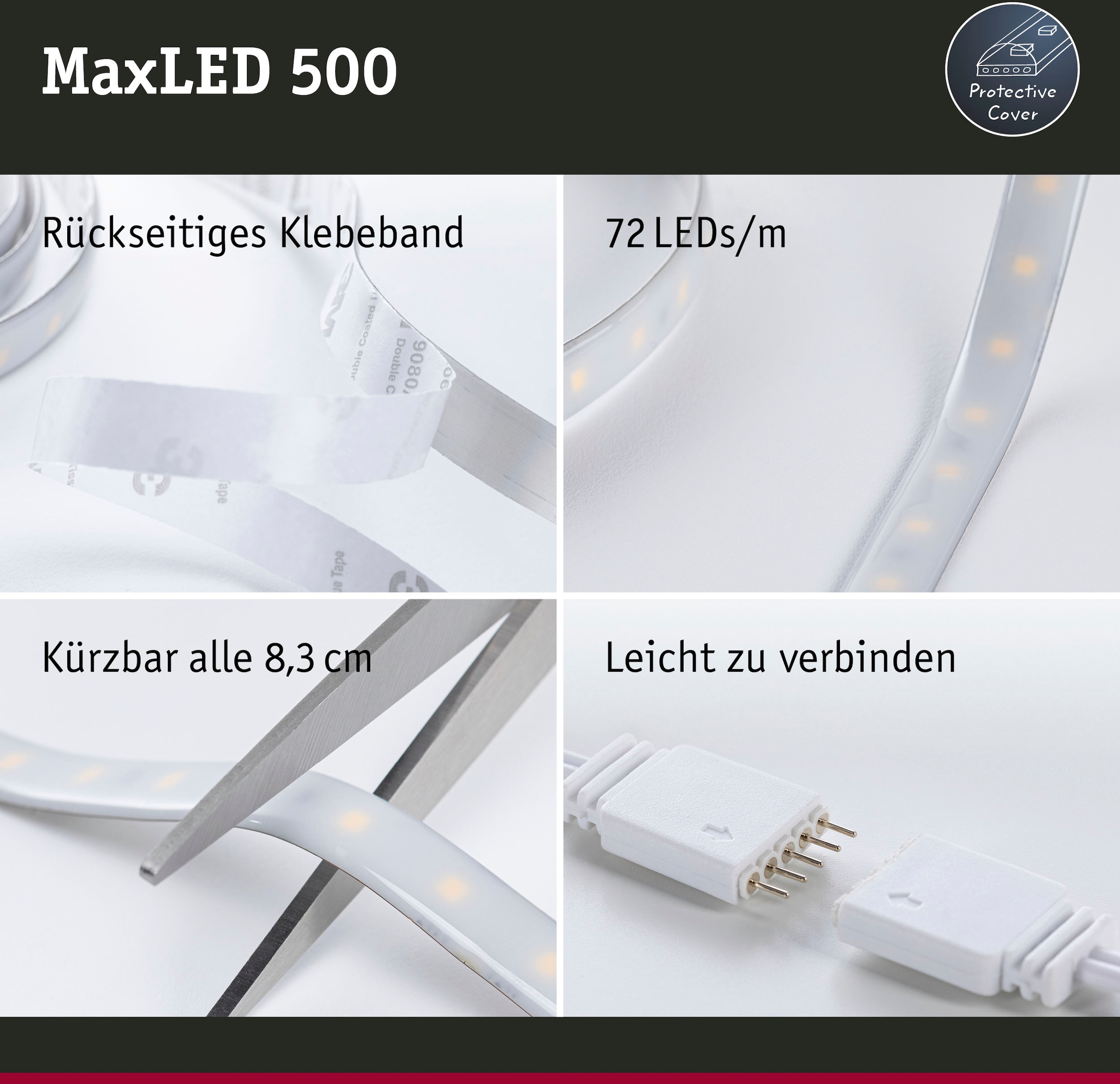 Paulmann LED-Streifen »MaxLED 500 Basisset Smart Home Zigbee«, 1 St.-flammig, 5m, Tunable White, beschichtet