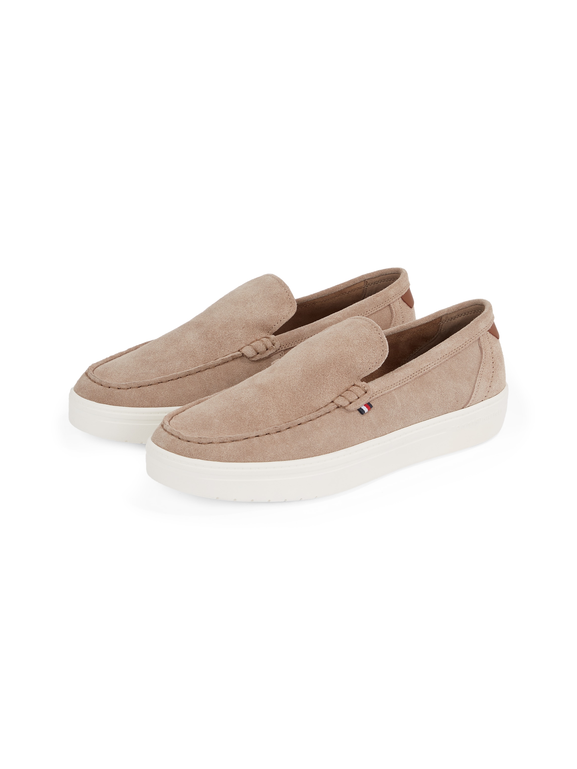 Tommy Hilfiger Slipper »MODERN LIGHT HYBRID SUEDE LOAFER«, Plateau, Schlupfschuh, Freizeitschuh, Halbschuh mit Label