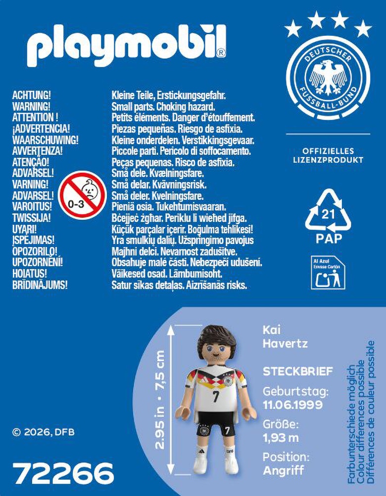 Playmobil® Konstruktions-Spielset »Kai Havertz (72266), DFB« Made in Europe
