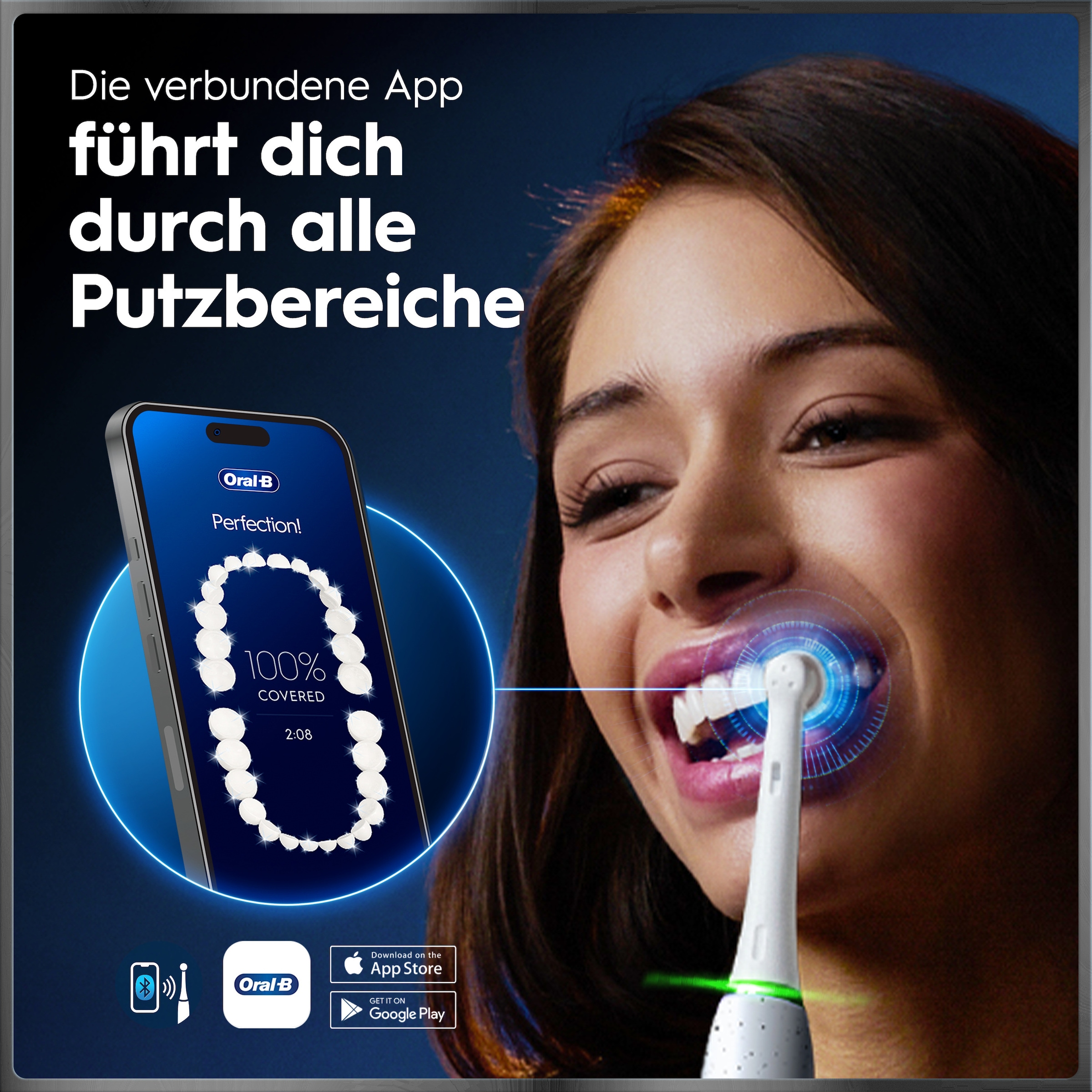Oral-B Elektrische Zahnbürste »Oral-B iO Series 10« 1 Stk. Aufsteckbürsten iO Sense Zahnputz-Coach | Schnellladestation | Langanhaltender Akku