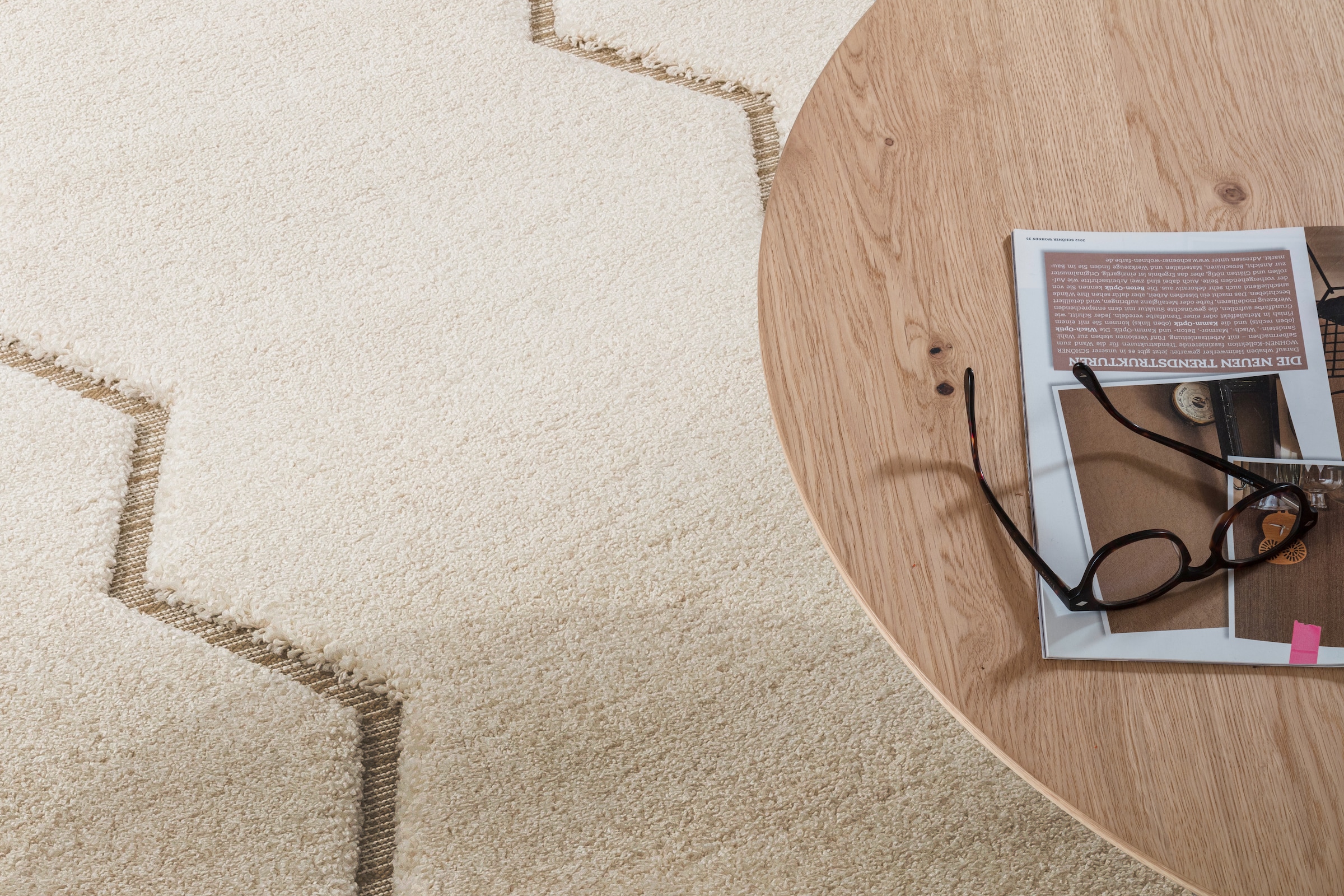 SCHÖNER WOHNEN-Kollektion Hochflor-Teppich »Winsome 6318-243«, rechteckig, 25 mm Höhe, Langflor, Hoch Tief Struktur, Wohnzimmer, Schöner Wohnen Kollektion
