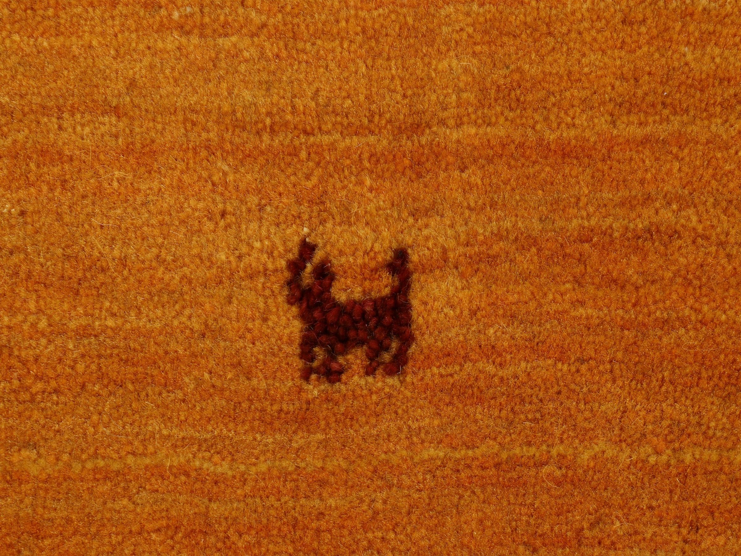 carpetfine Wollteppich »Gabbeh Uni, auch als Läufer erhältlich«, rechteckig, 15 mm Höhe, reine Wolle, handgewebt, Gabbeh Loom Tiermotiv, große Farbauswahl