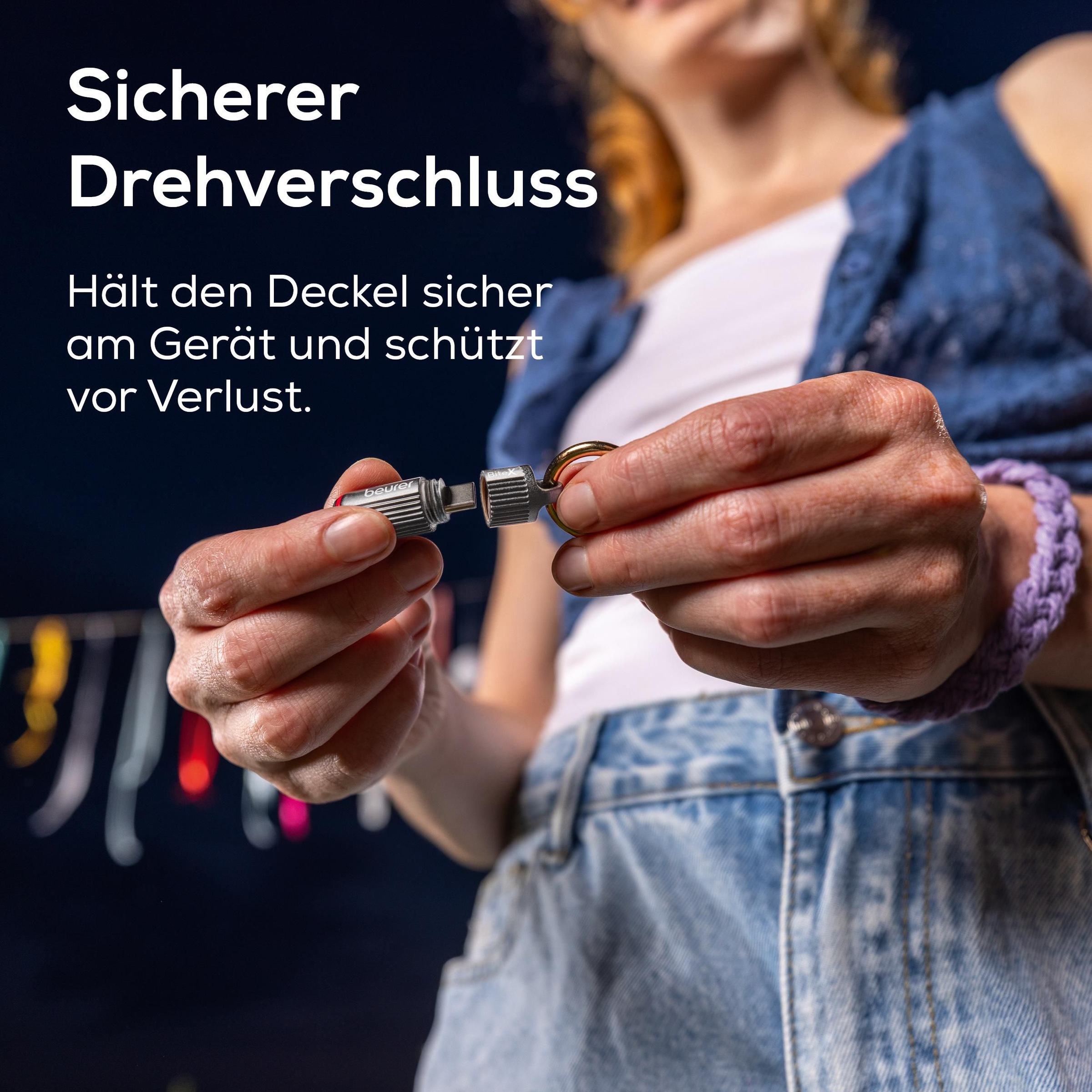 BEURER Insektenstichheiler »BiteX Go BR 75 Graphite Grey für das Smartphone« Ultrakompakt, leicht & immer griffbereit am Schlüsselbund
