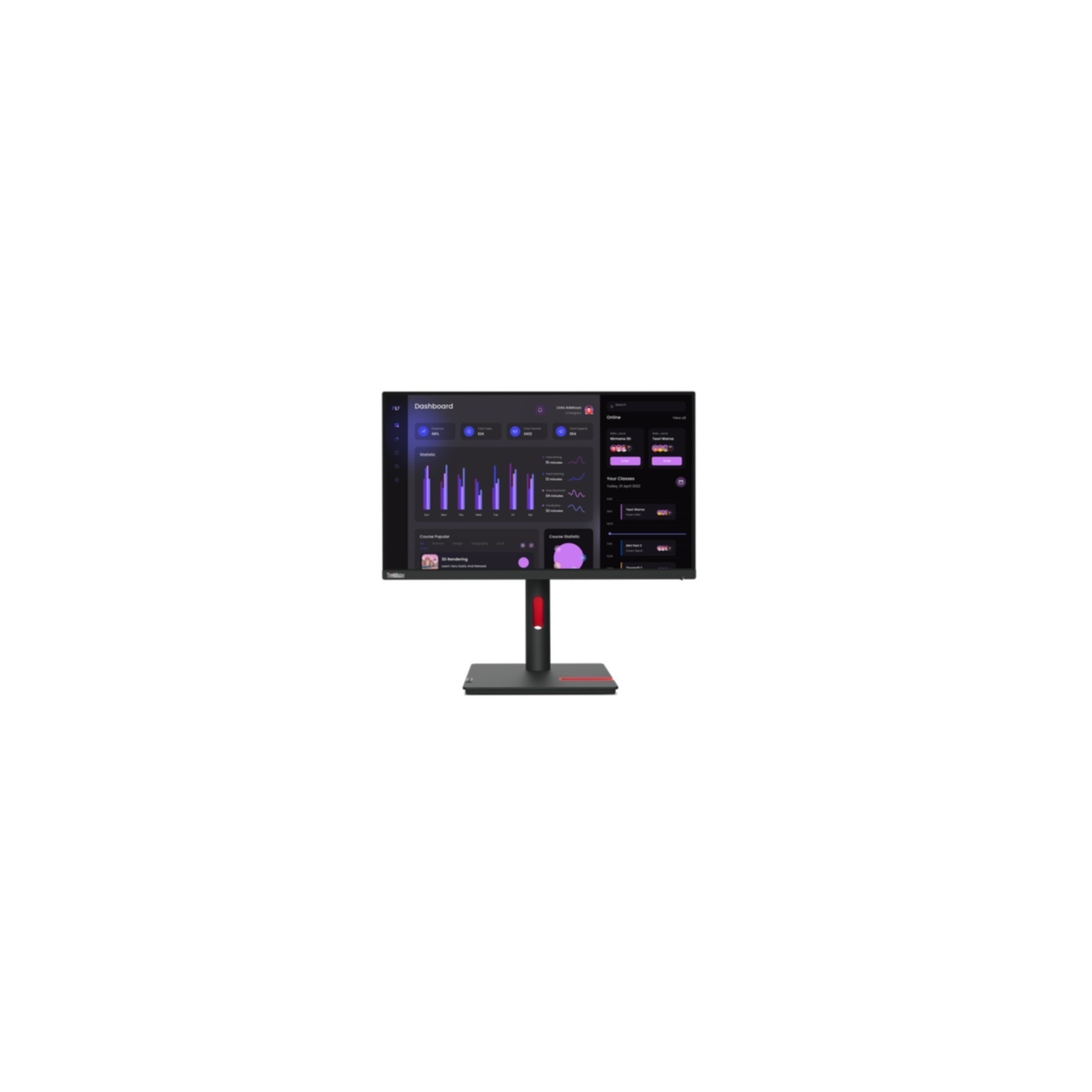 Lenovo LED-Monitor »T24i-30(A22238FT0)«, 60,5 cm/23,8 Zoll, 1920 x 1080 px, Full HD, 6 ms Reaktionszeit, 60 Hz