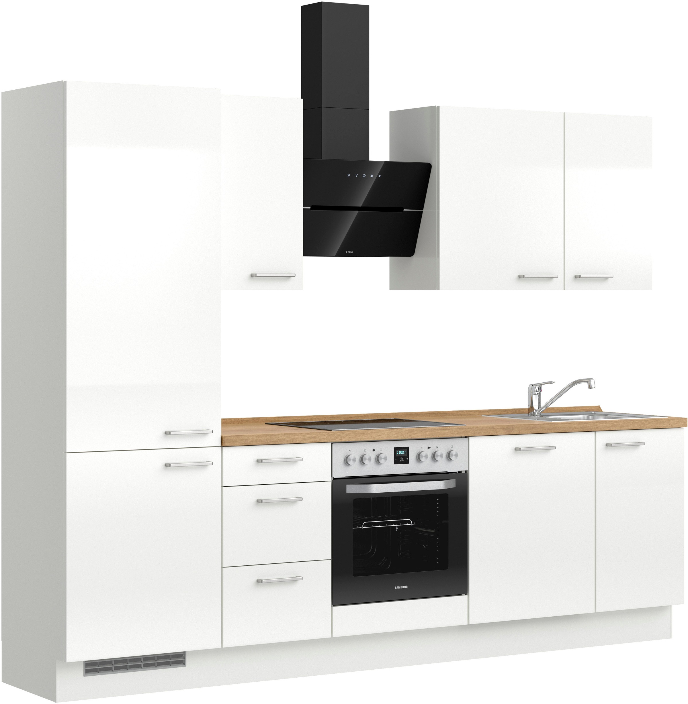 nobilia® Küchenzeile »"Flash II"«, vormontiert, Ausrichtung wählbar, Breite 270 cm, wahlw. mit E-Geräten
