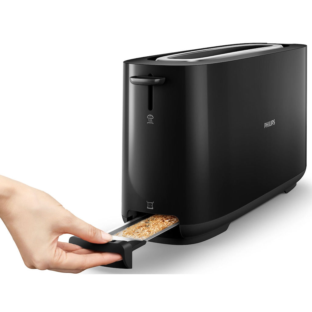 Philips Toaster »HD2590/90«, 1 langer Schlitz, für 2 Scheiben, 950 W, mit Aufwärm- und Auftaufunktion