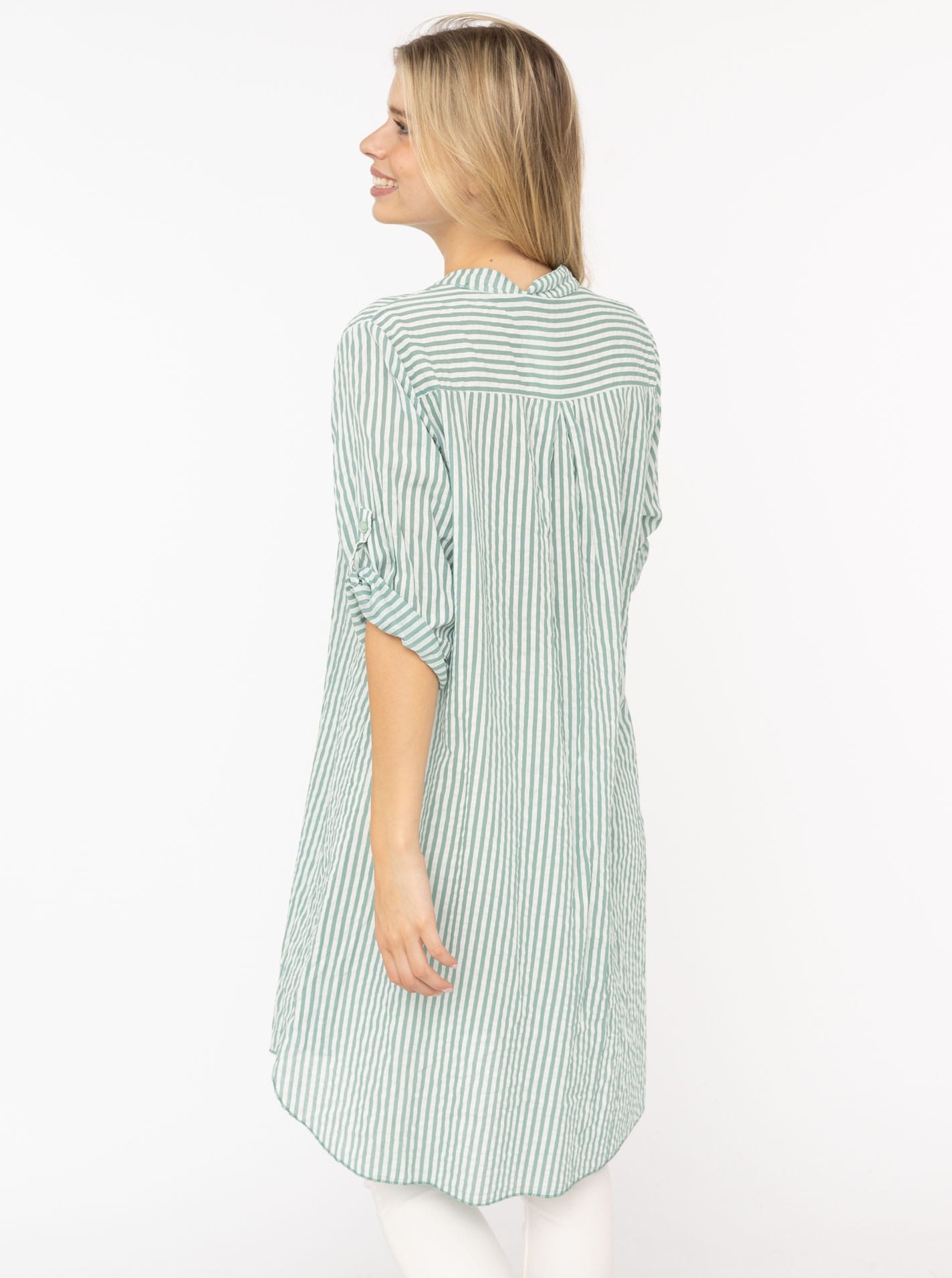 Zwillingsherz Longbluse »"Kida"« One Size, Streifen, Knopfleiste, Brusttaschen, 3/4-Arm
