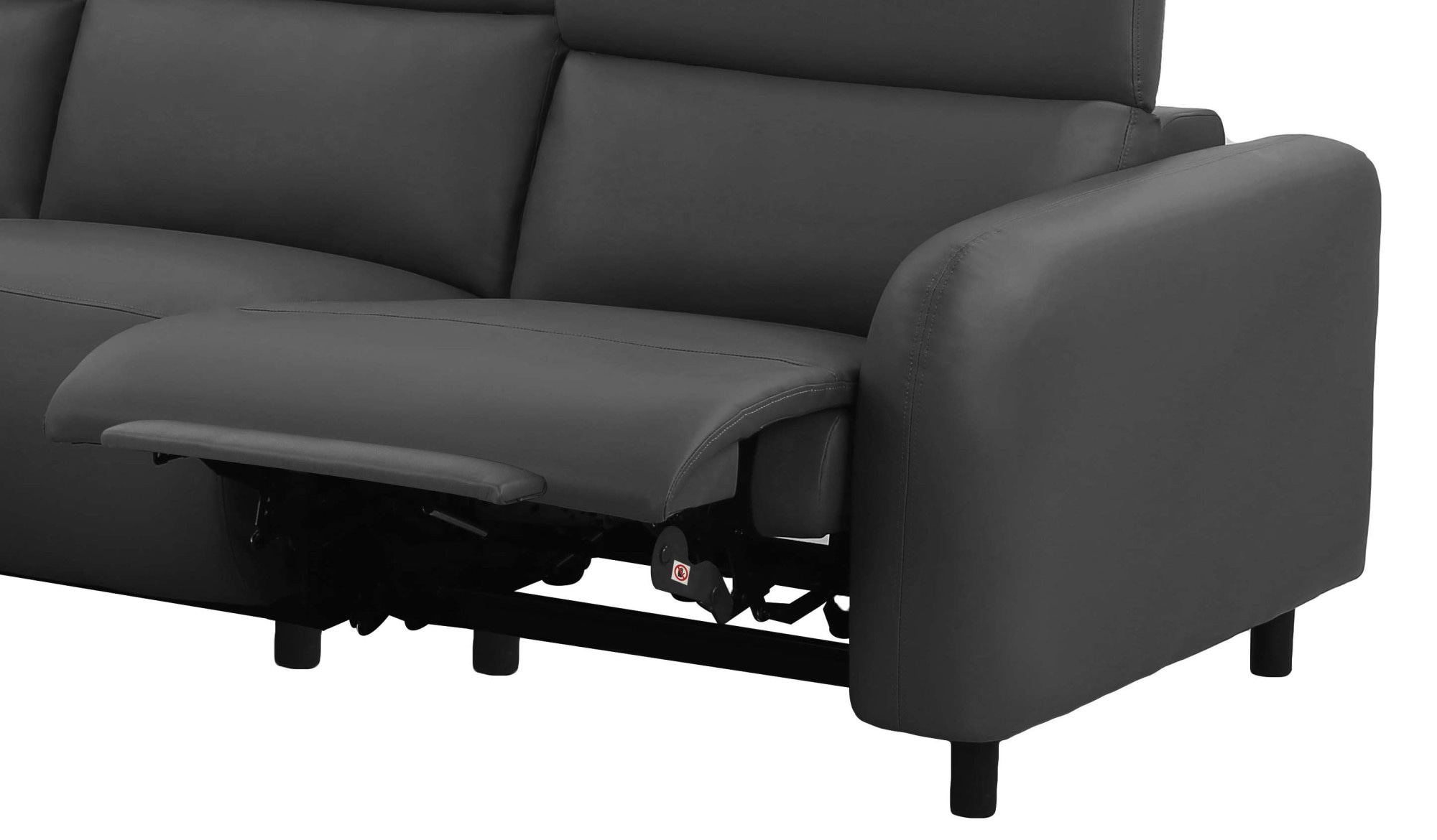Home affaire Ecksofa »SKAANE Kunstleder, L-Form, 274 cm, manuelle u. elektrische Funktion,«, rundes Design, Kopfteilverstellung, Federkernpolsterung