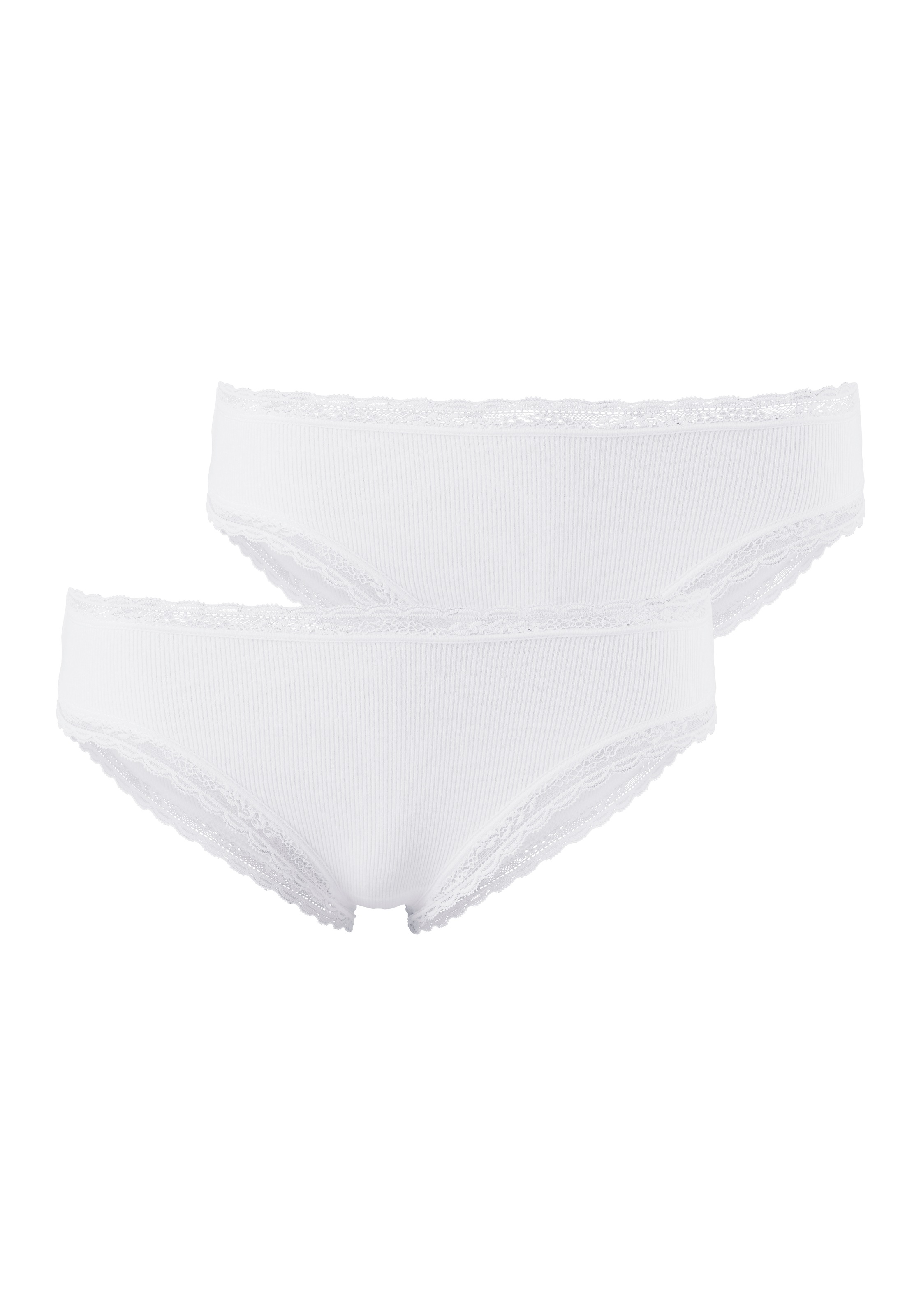 s.Oliver Brasilslip, (Packung, 2 St.), mit modischer Spitze aus Baumwollmischung