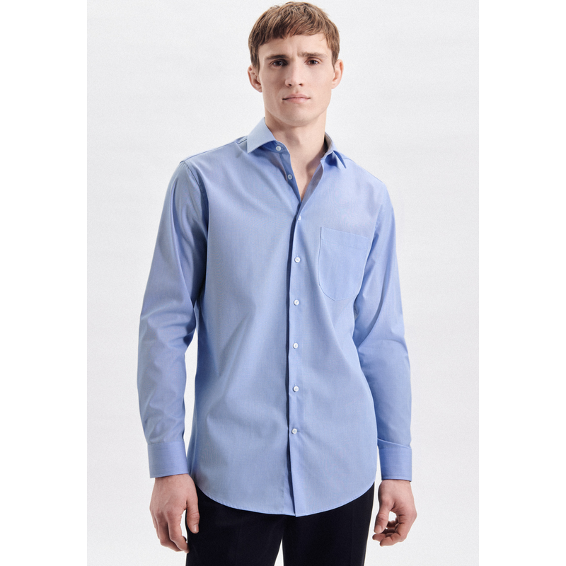 SEIDENSTICKER Businesshemd »Regular« Regular Extra langer Arm Kentkragen Uni hellblau L42 - verlängerte Ärmellängen verlängerte Ärmellängen L42...
