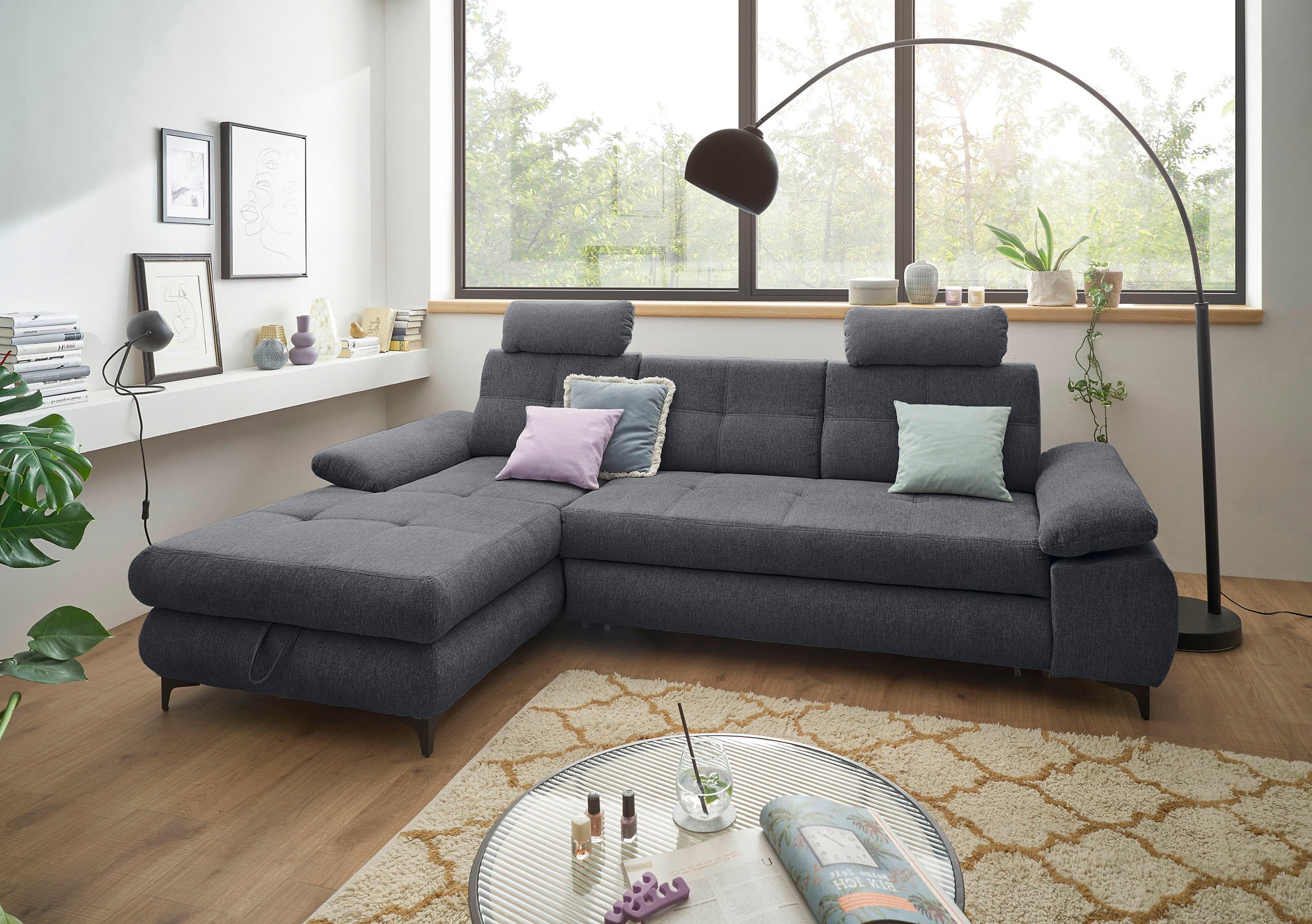 ED EXCITING DESIGN Ecksofa »Altona L-Form«, (2 St.), mit Bettfunktion, Bett günstig online kaufen
