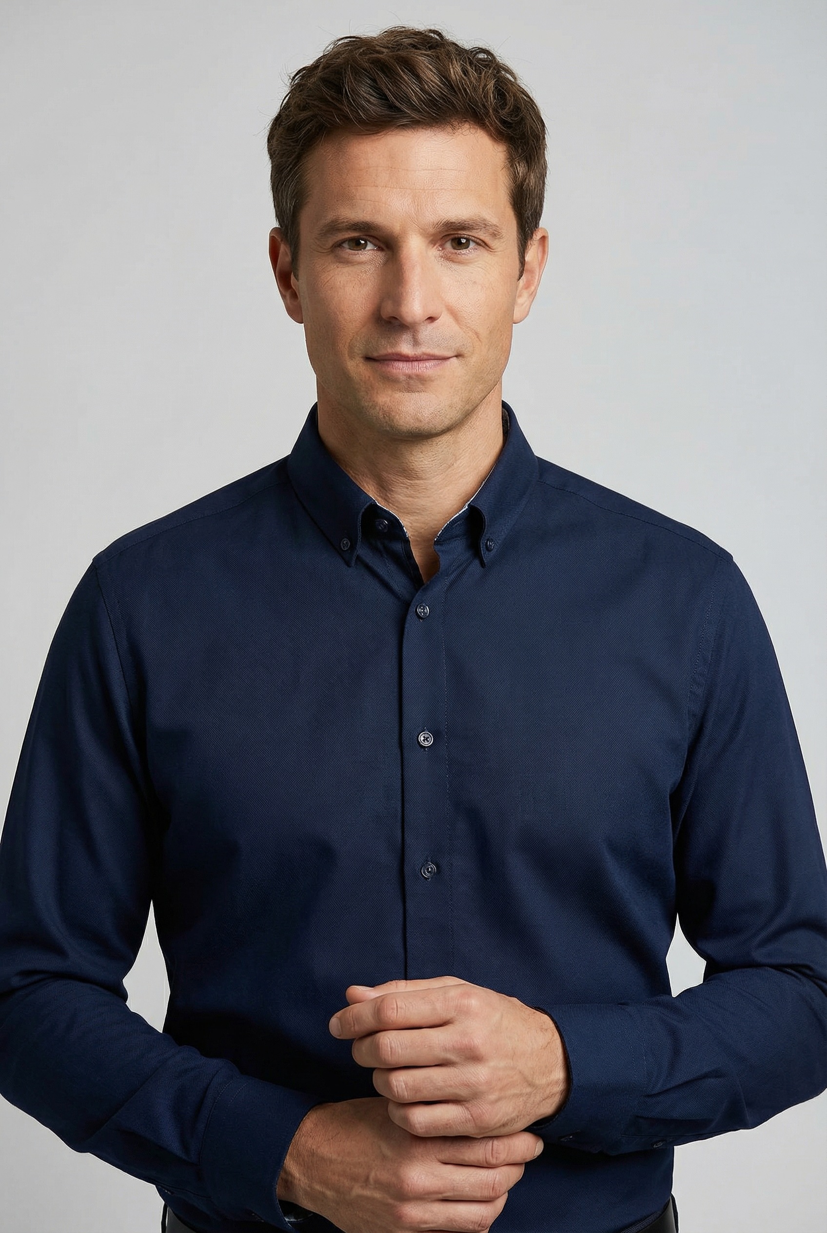 OLYMP Langarmhemd »Luxor« modern fit, Button-down-Kragen, Businesshemd
