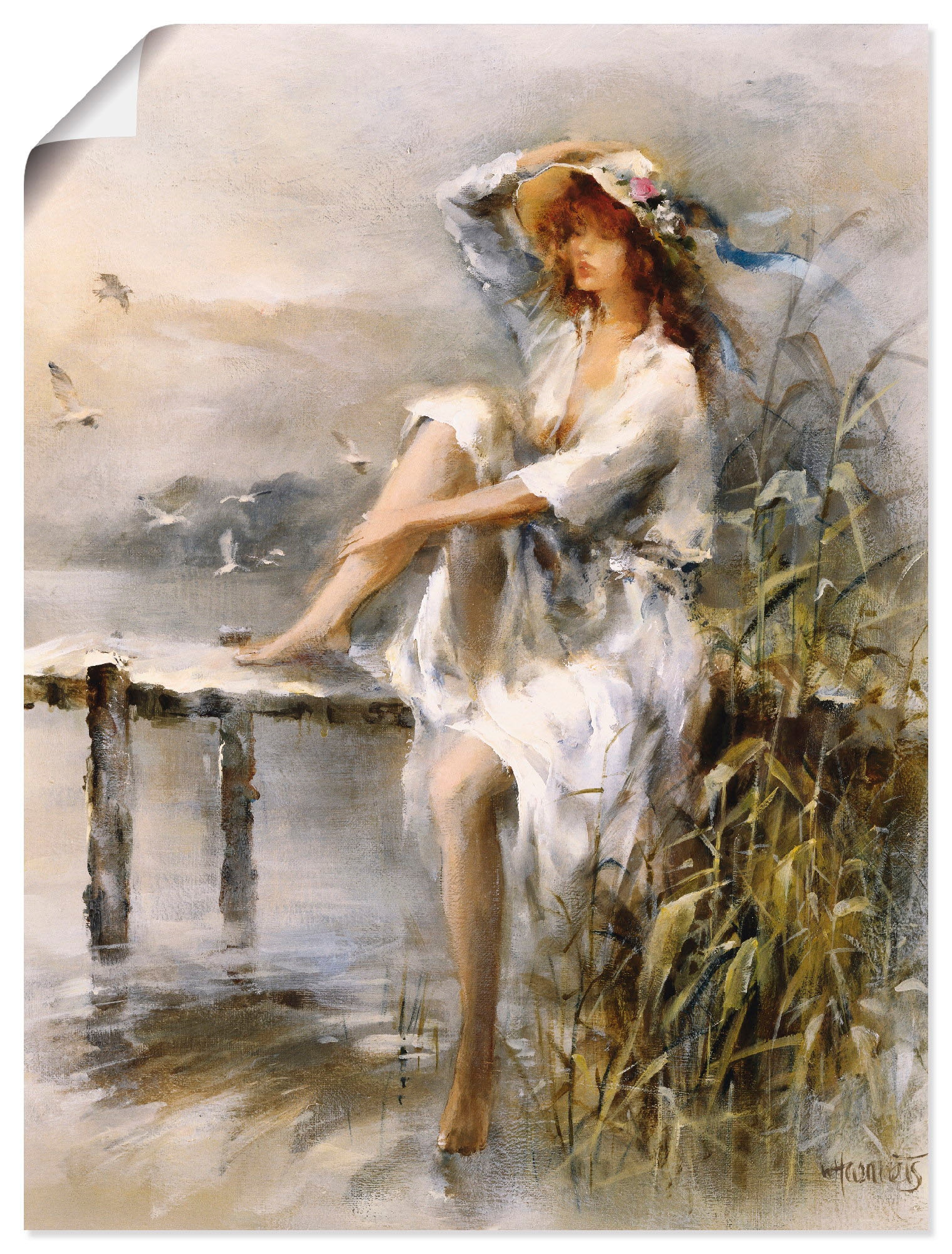 Artland Wandbild »Wasserseite« Frau 1 Stk. tlg. als Leinwandbild, Poster, W günstig online kaufen