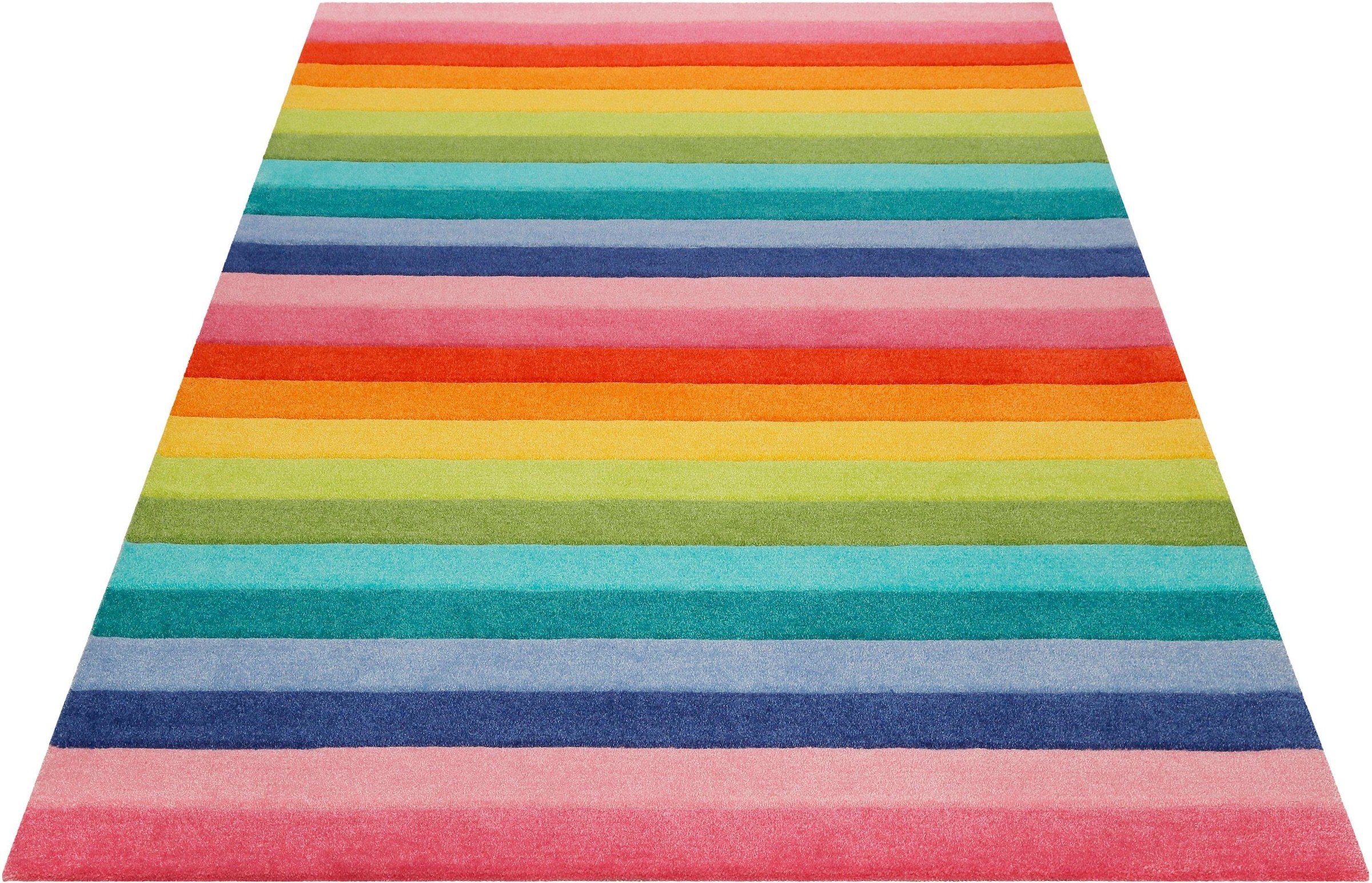 SMART KIDS Kinderteppich »Rainbow Stripes«, rechteckig, 9 mm Höhe, Regenbog günstig online kaufen