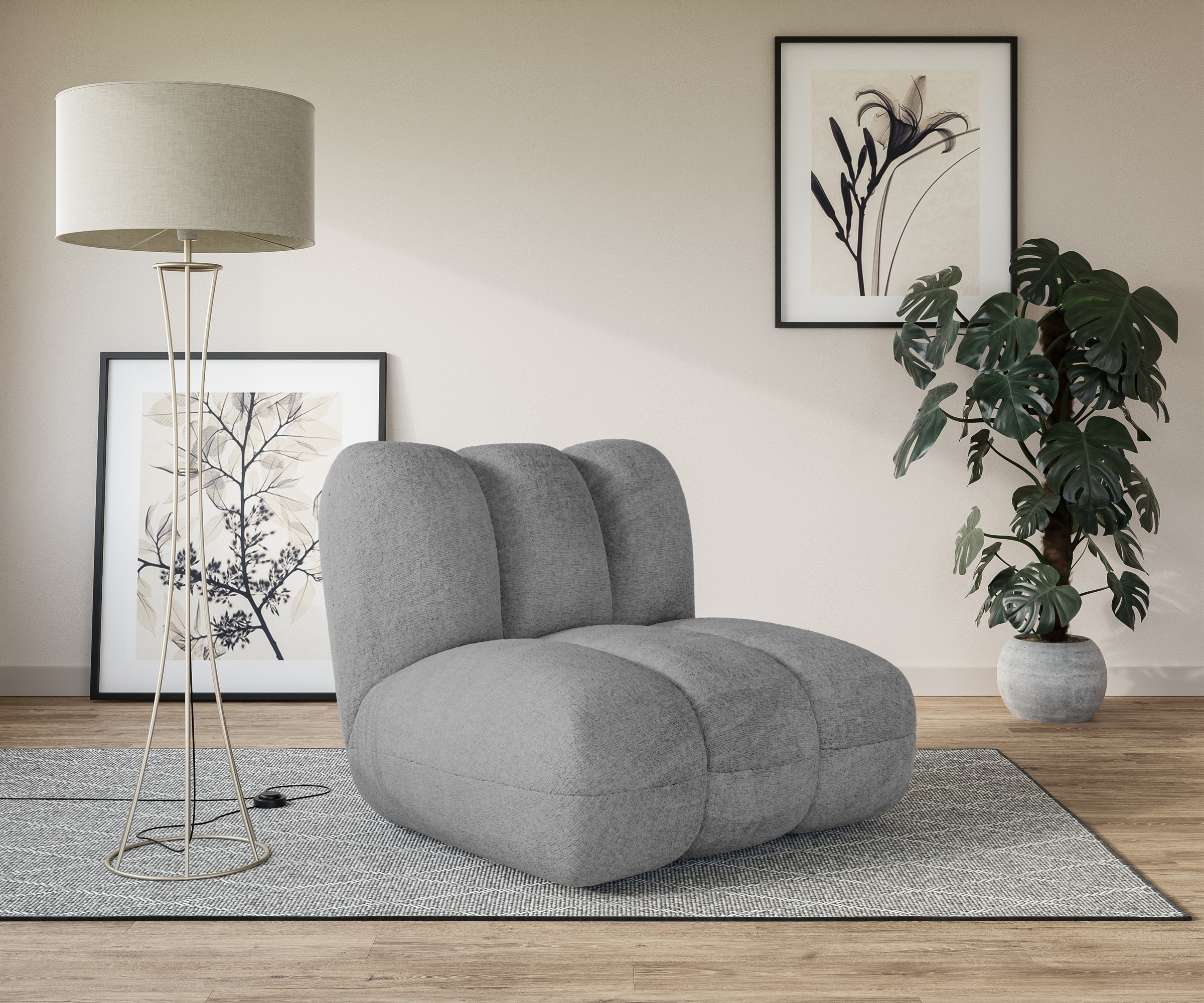 LeGer Home by Lena Gercke Sessel »Priya Loungesessel, moderne Steppung, auc günstig online kaufen
