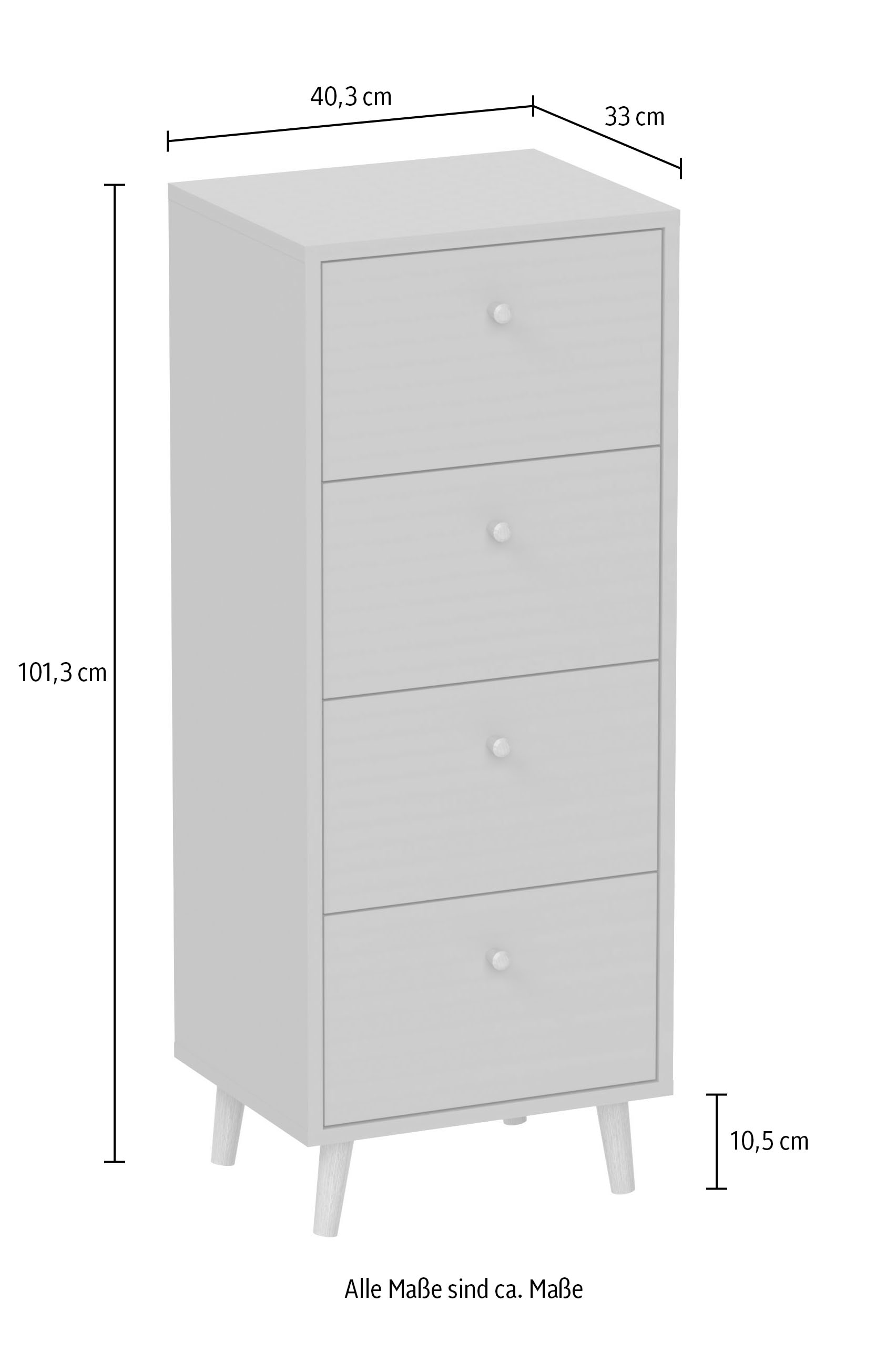 Schildmeyer Kommode »Bjarne, modernes & zeitlose Farbe, Breite 40 cm, Made in Germany« 1 Stk. tlg. Modernes & Zeitloses Design in Mauve, Made in Germany