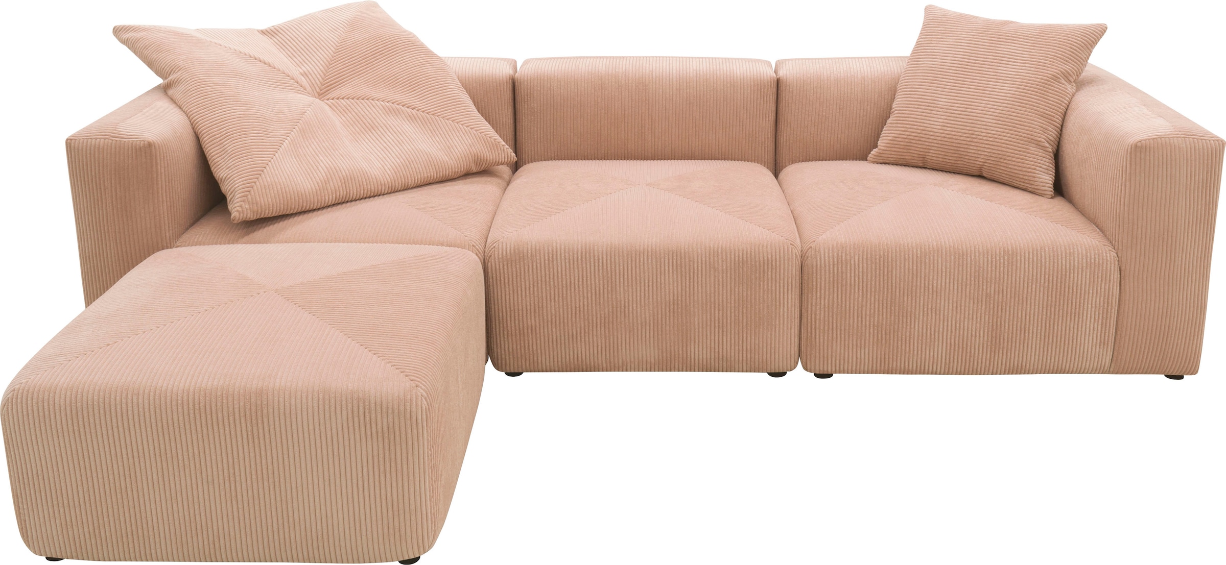 Home affaire Ecksofa »Gerrid L-Form« Cord-Bezug, Modulsofa, bestehend aus E günstig online kaufen