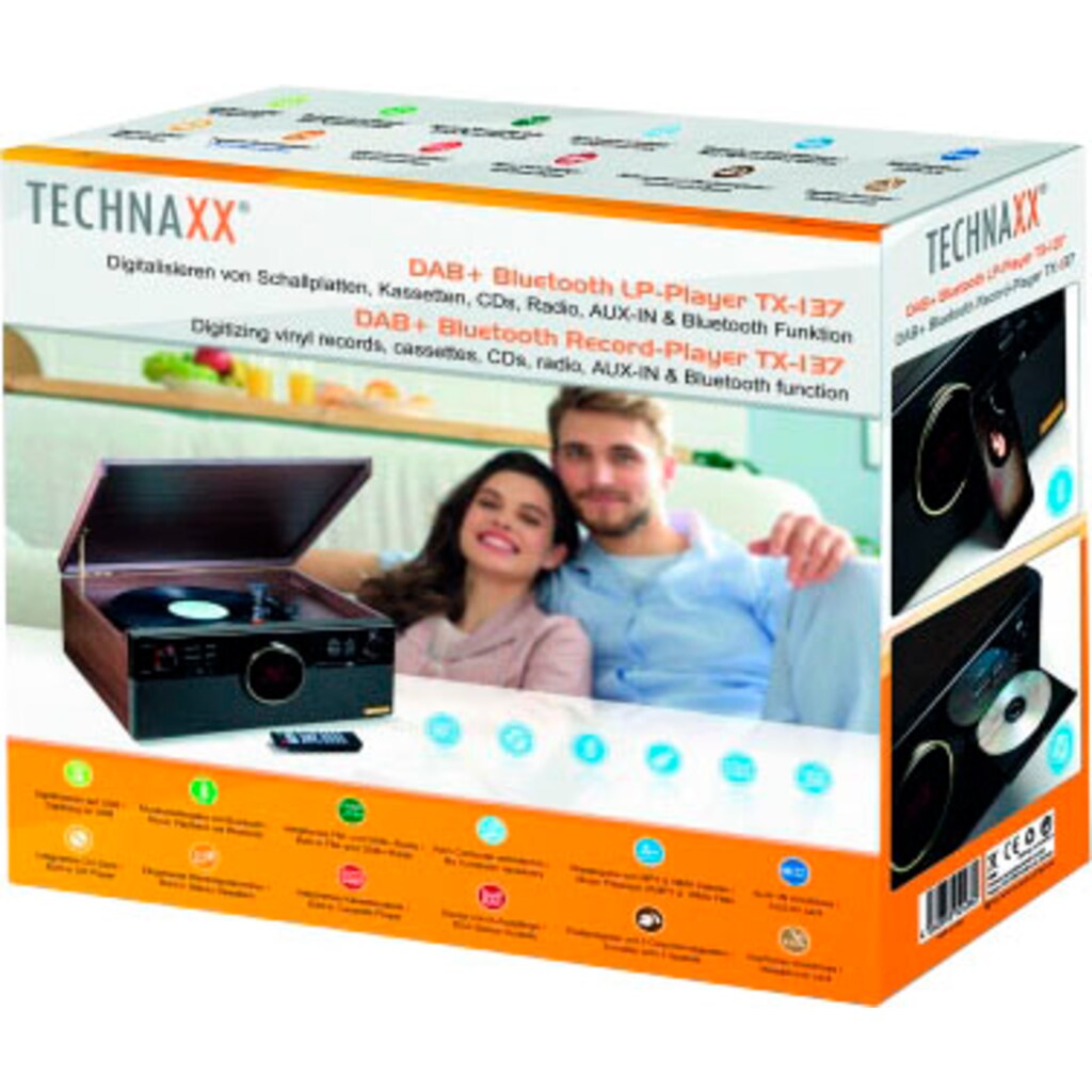 Technaxx Multifunktionsspieler »DAB+ Bluetooth LP-Player TX-137«