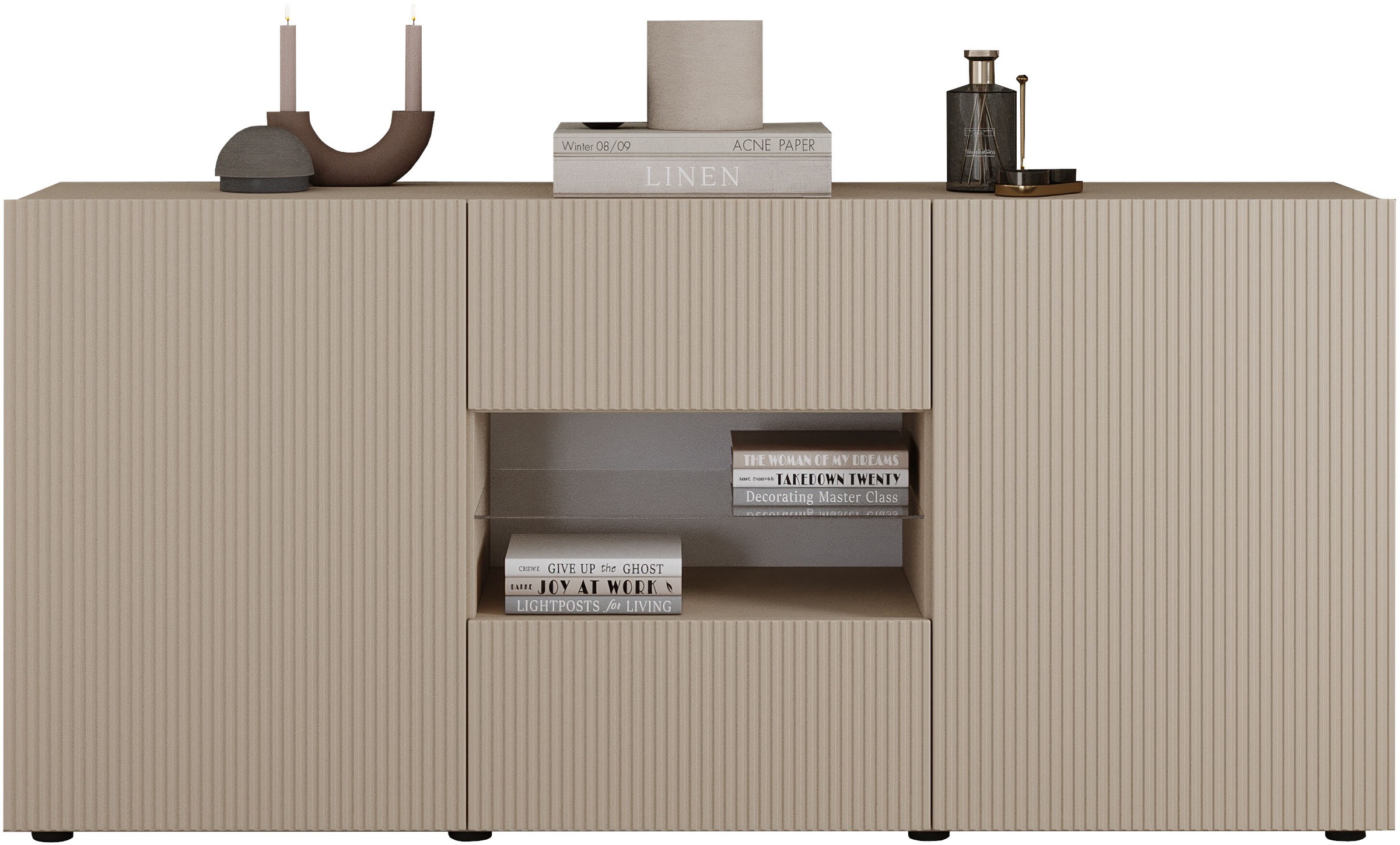 INOSIGN Sideboard »Rio Breite 181 cm, Kommode mit 2 Türen u. 2 Schubkästen, günstig online kaufen