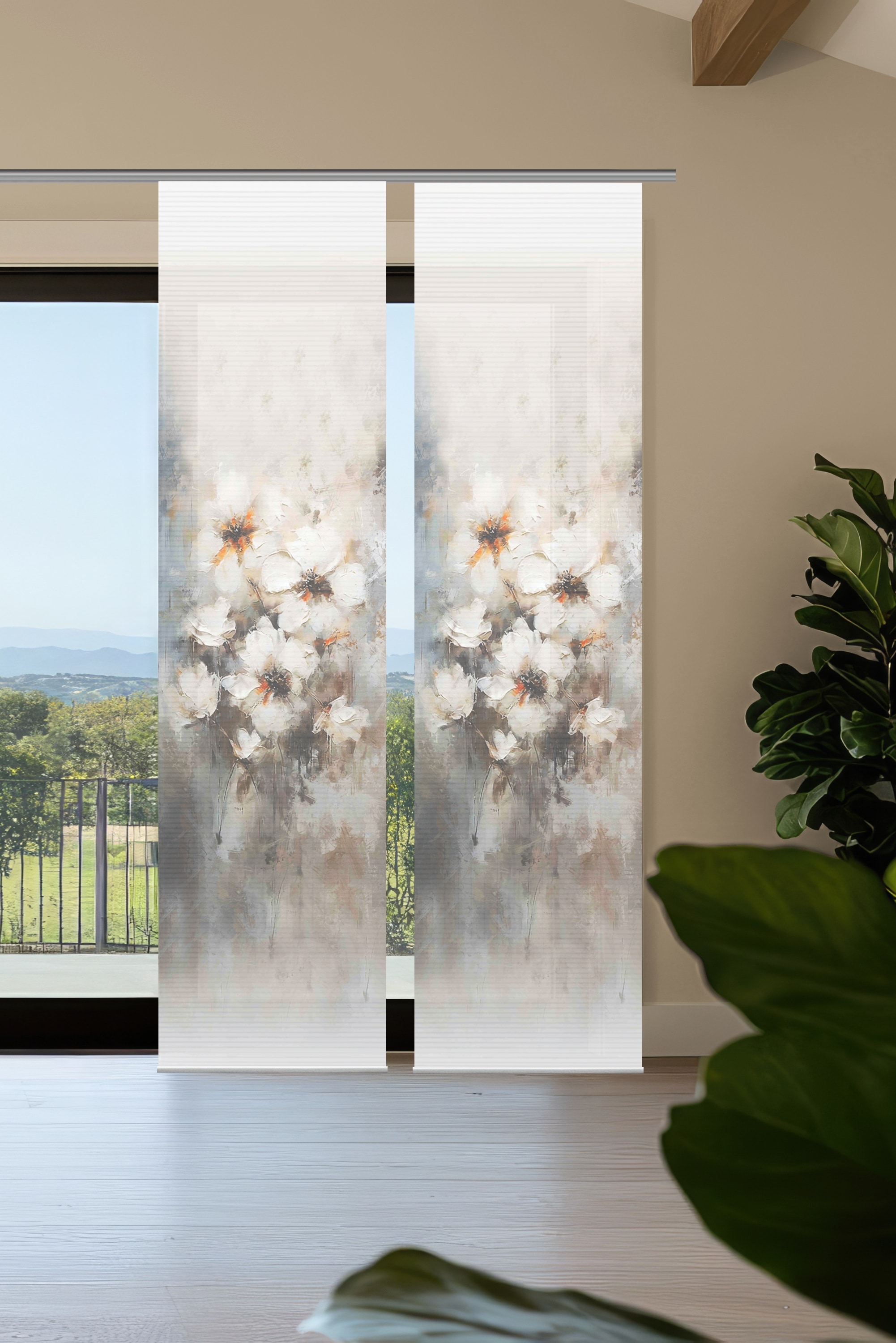 HOME in green Schiebegardine »ARISTEA« Paneelwagen 2 Stk. tlg. Bambusoptik, günstig online kaufen