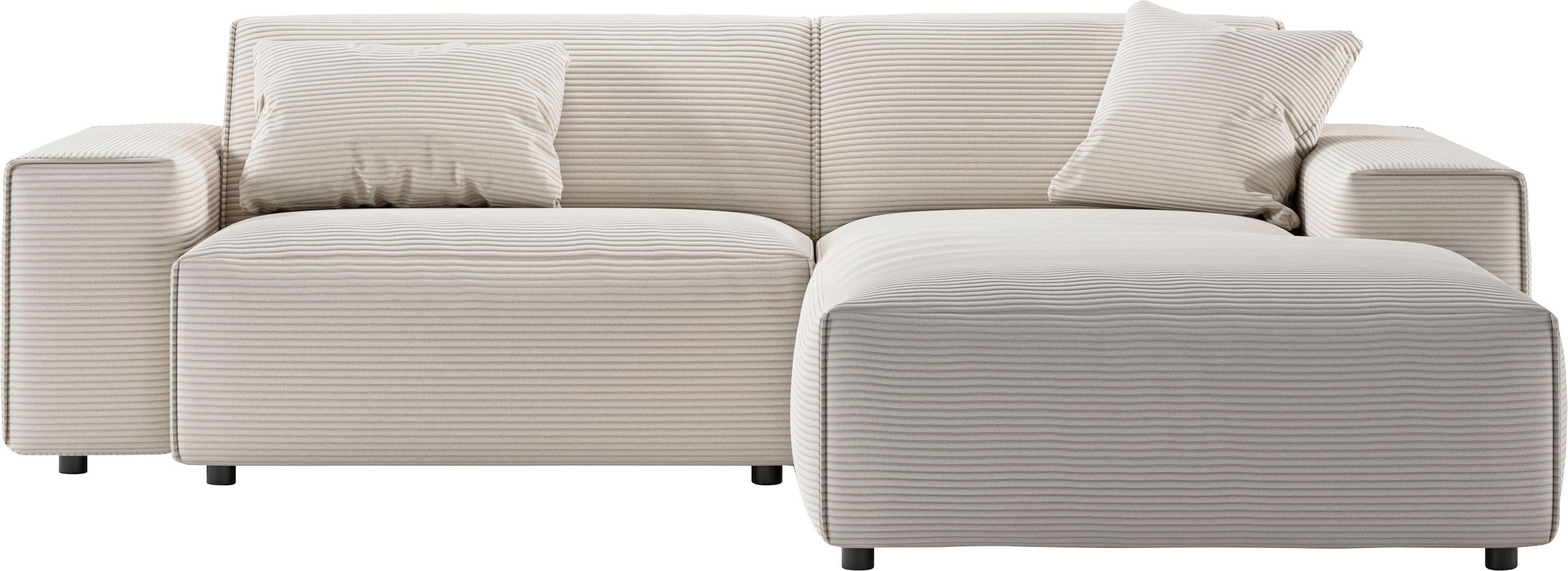andas Ecksofa »Glimminge L-Form auch in Breitcord, Feincord + Easy care-Bezug,«, Breite 234, Zierkissen
