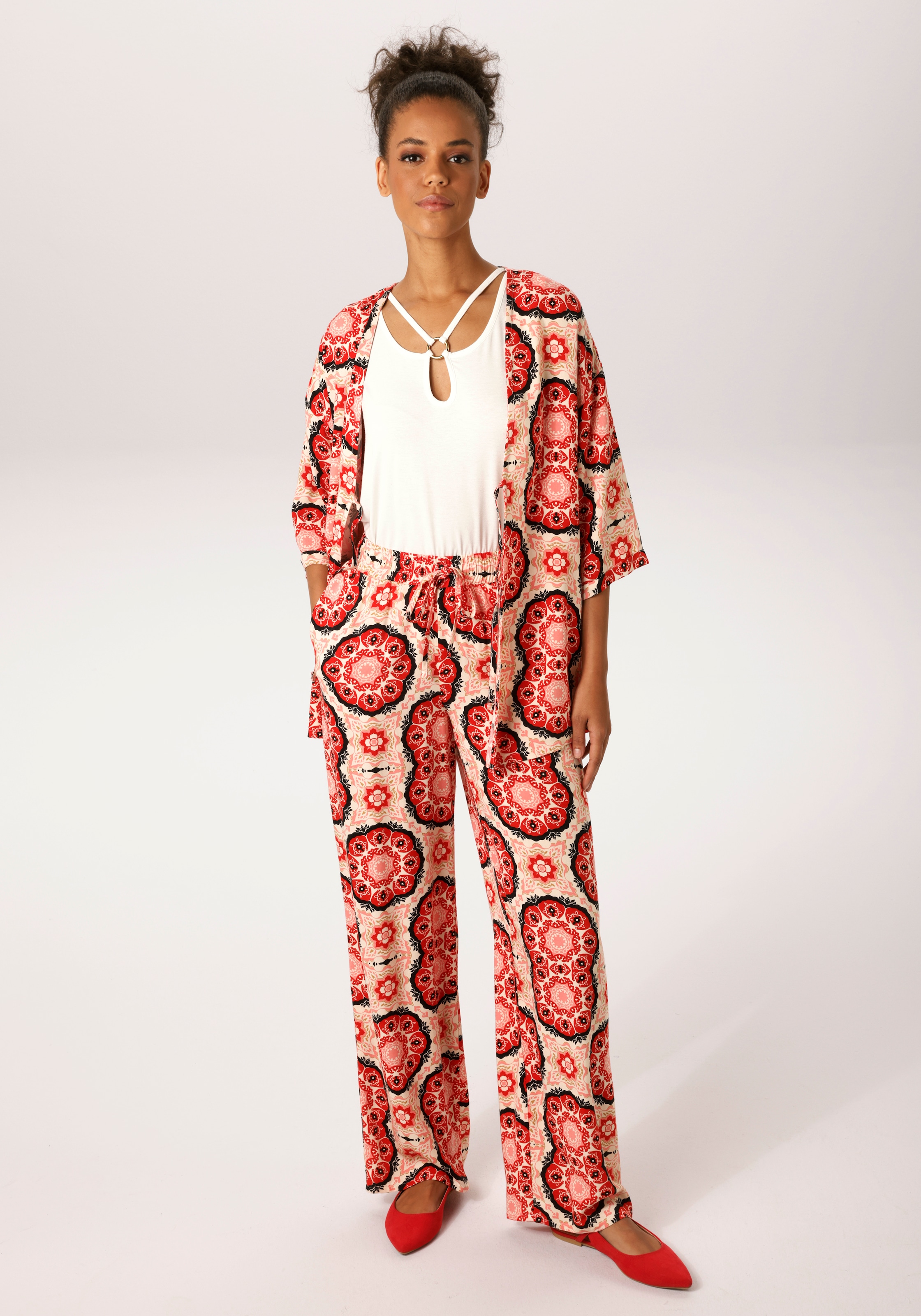 Aniston CASUAL Blusenkimono mit fantasievollem Mandala-Druck