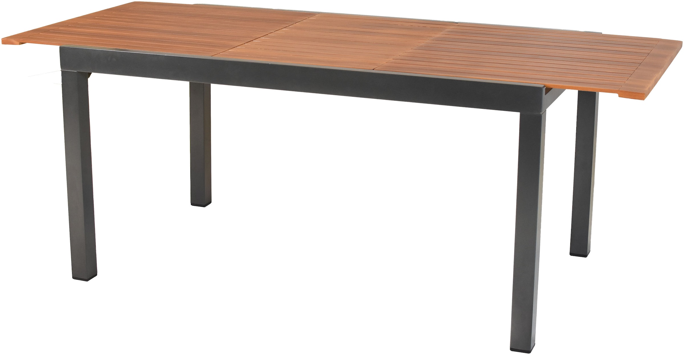 MERXX Garten-Essgruppe »»Thasos««, (Set, 13 tlg.), folierte Armlehnen und Tischplatte in Holzoptik
