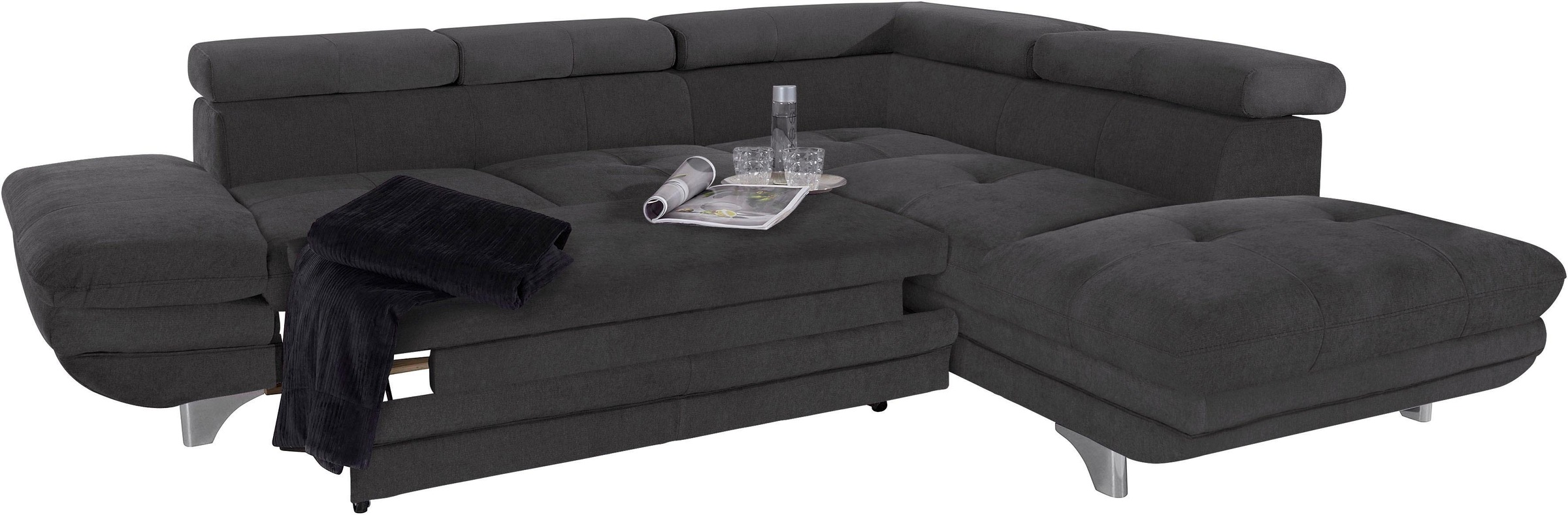 COTTA Ecksofa »Enterprise L-Form«, mit Arm- & Kopfteilverstellung, wahlweise mit Bettfunktion
