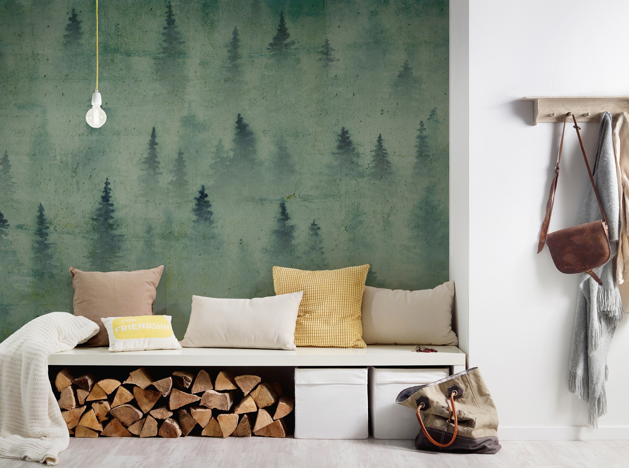 Architects Paper Fototapete »Atelier 47 Coniferous Artwork 1«, Wald, Vlies, Wand, Schräge, Decke