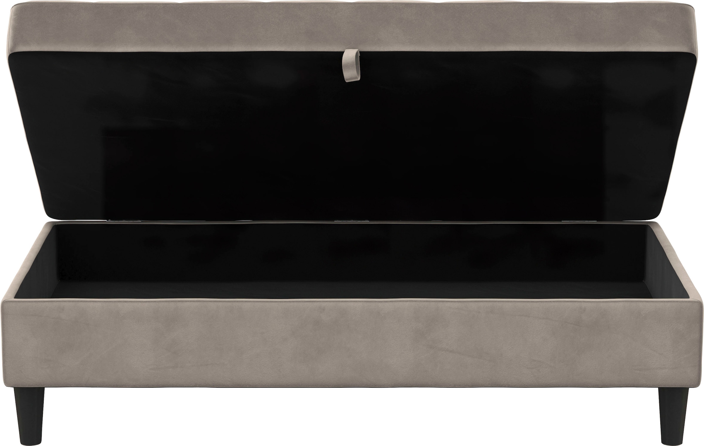 Dorel Home Stauraumhocker »Presley«, Polsterhocker mit Stauraum, frei im Raum stellbar, Sitzhöhe 43 cm
