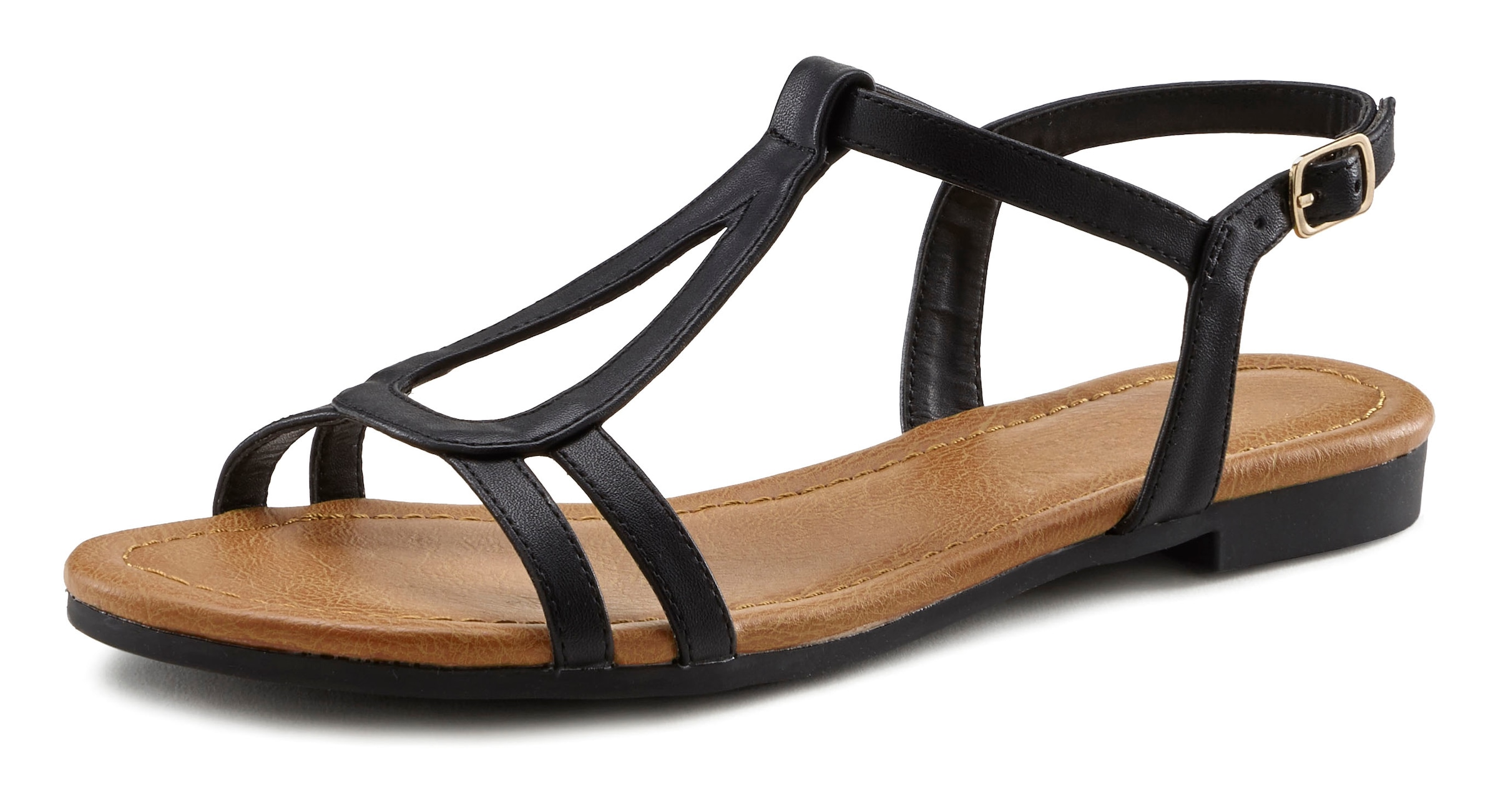 Vivance Sandale »Sommerschuh«  Sandalette, Sommerschuh mit raffinierten Riemchen VEGAN