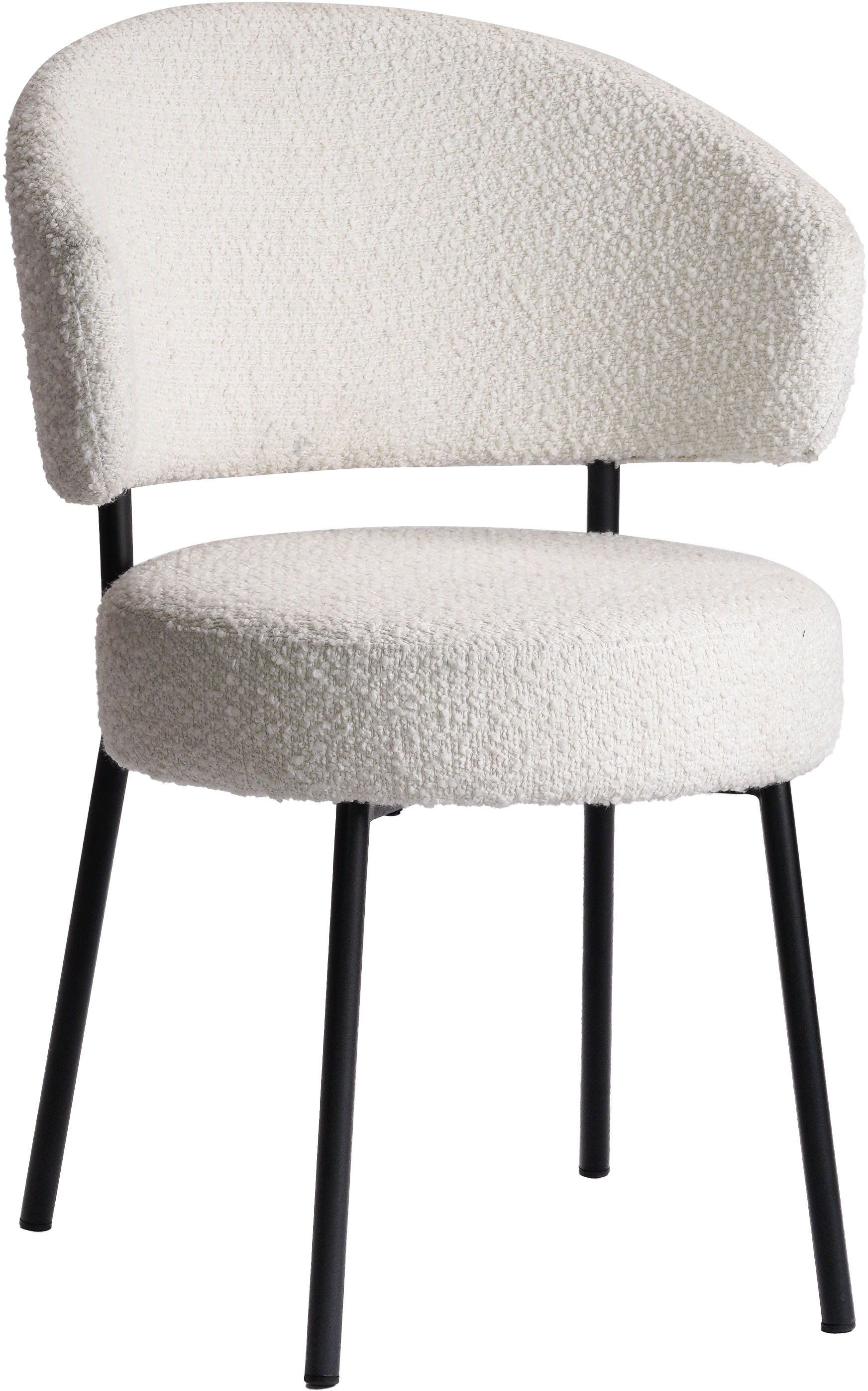 LeGer Home by Lena Gercke Esszimmerstuhl »Sölve«, (Set), 2 St., Boucle Bezugsstoff, Metallgestell, Sitztiefe 48 cm