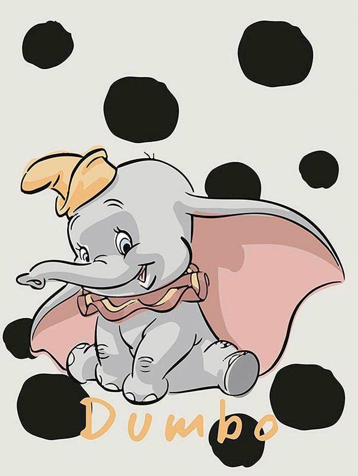 Komar Bild »Dumbo Dots«, Disney, (1 St.), Wandbild zur Dekoration im Kinderzimmer - ohne Rahmen