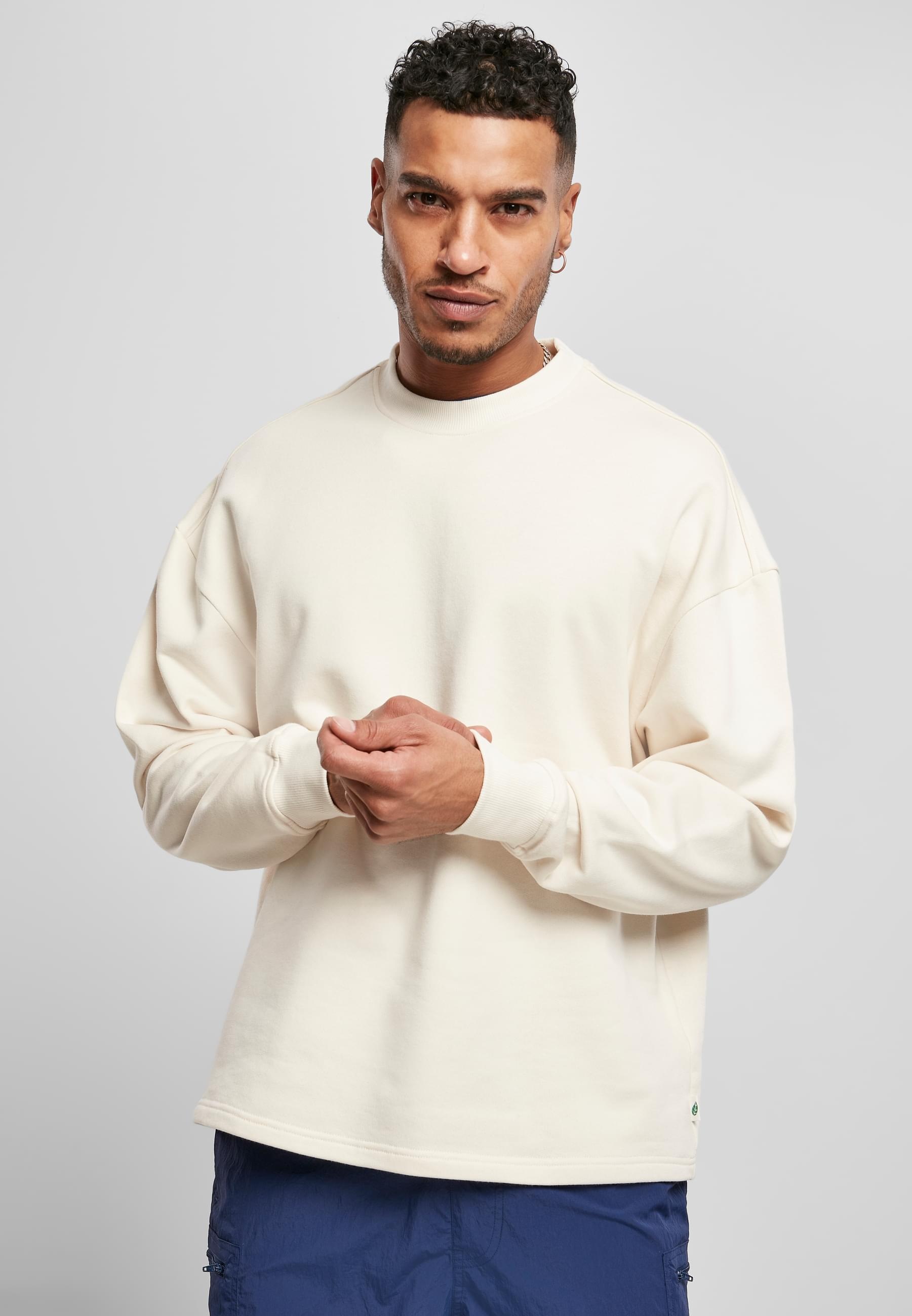 URBAN CLASSICS Rundhalspullover »Urban Classics Herren Organic Oversized Boxy Crew« 1 Stk. tlg.