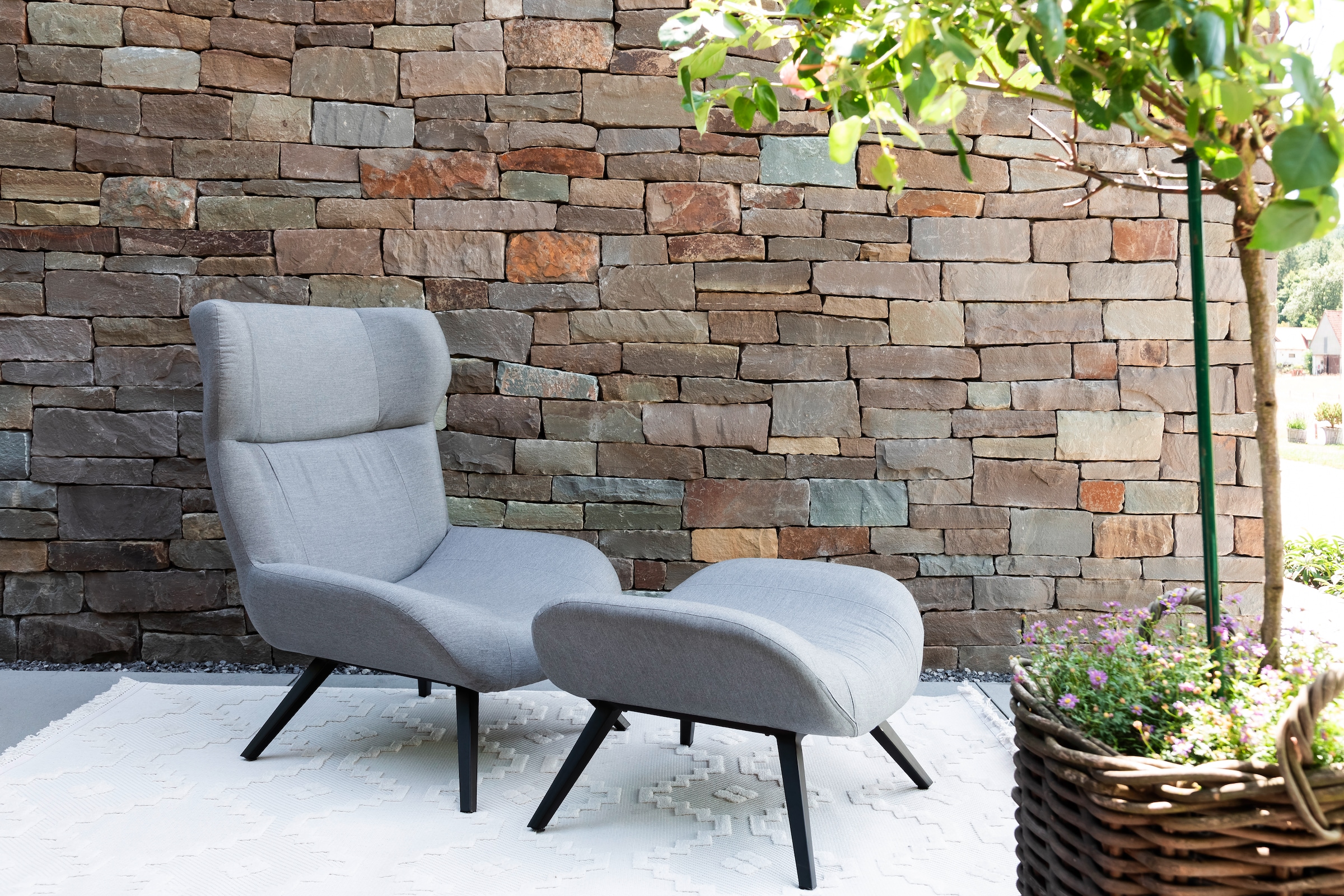 SCHÖNER WOHNEN-Kollektion Teppich »Summer 6352« rechteckig 6 mm Höhe In- und Outdoor geeignet, Hoch Tief Struktur, Robuster Teppich