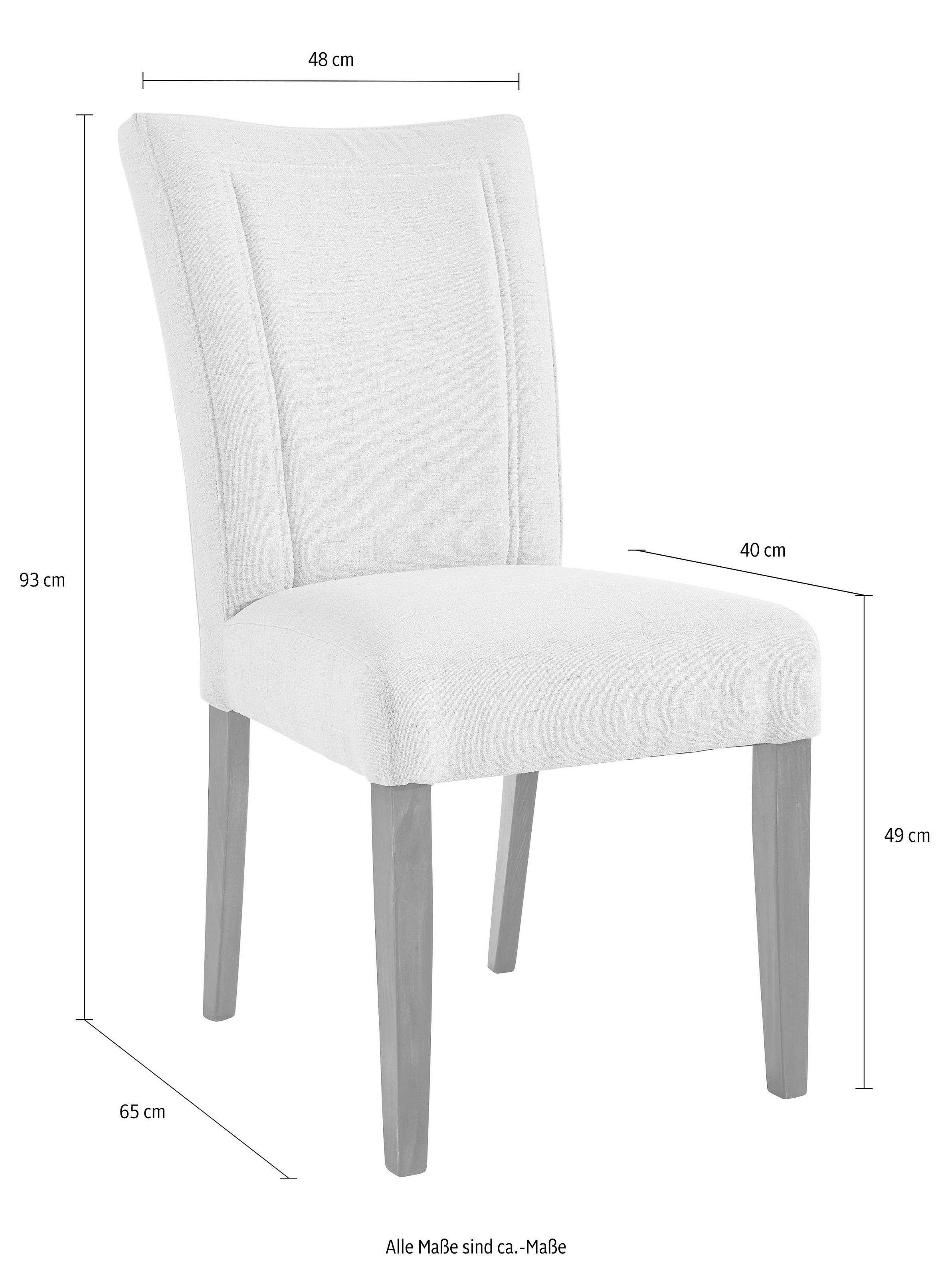 Home affaire Esszimmerstuhl »Zena«, (Set), 2 St., Microfaser, Gestell aus Massivholz, Polsterstuhl, Esszimmer, Bestseller