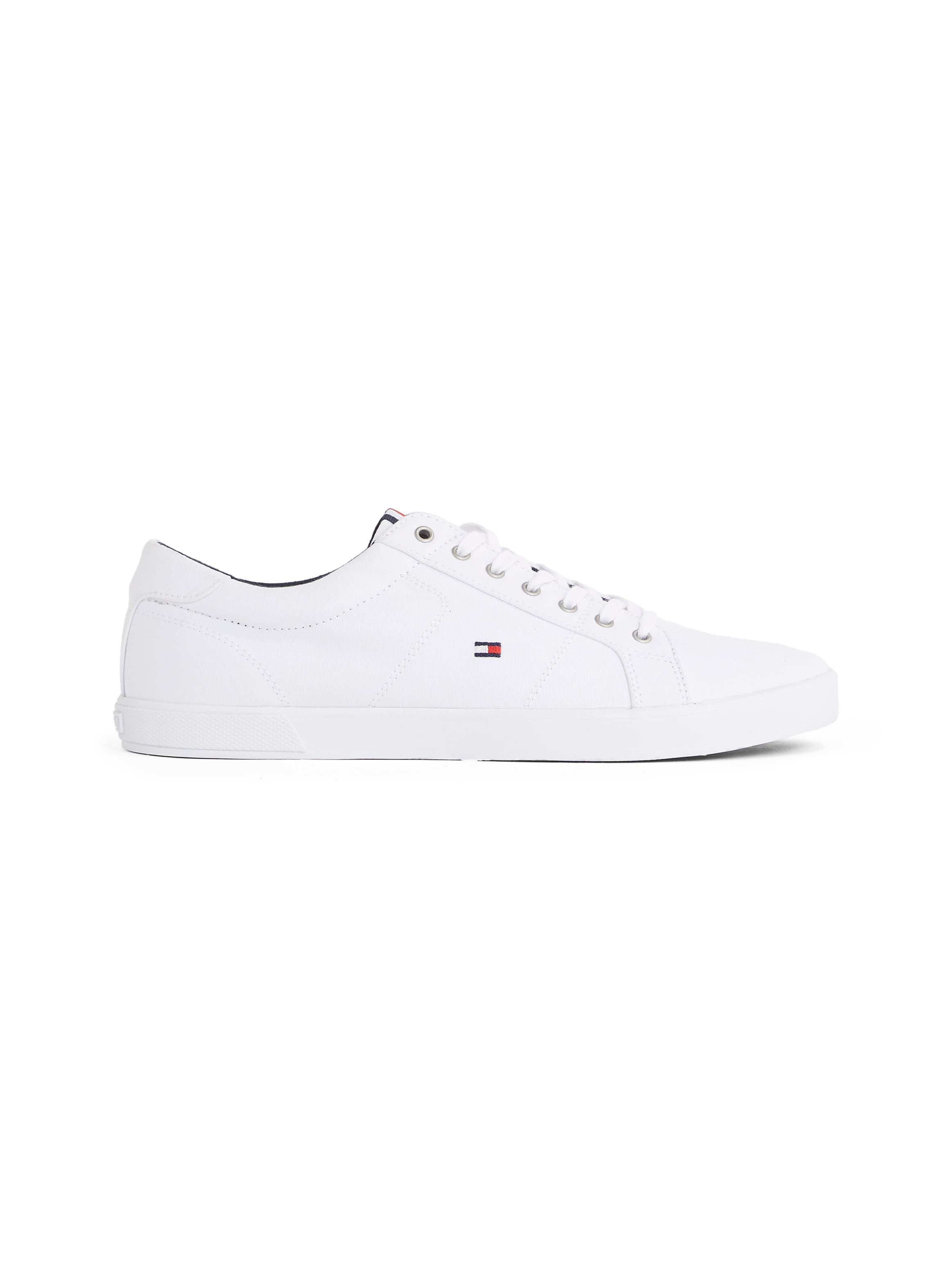 Tommy Hilfiger Sneaker »ICONIC LONG LACE SNEAKER«, Freizeitschuh, Halbschuh, Schnürschuh mit gespolstetem Schaftrand