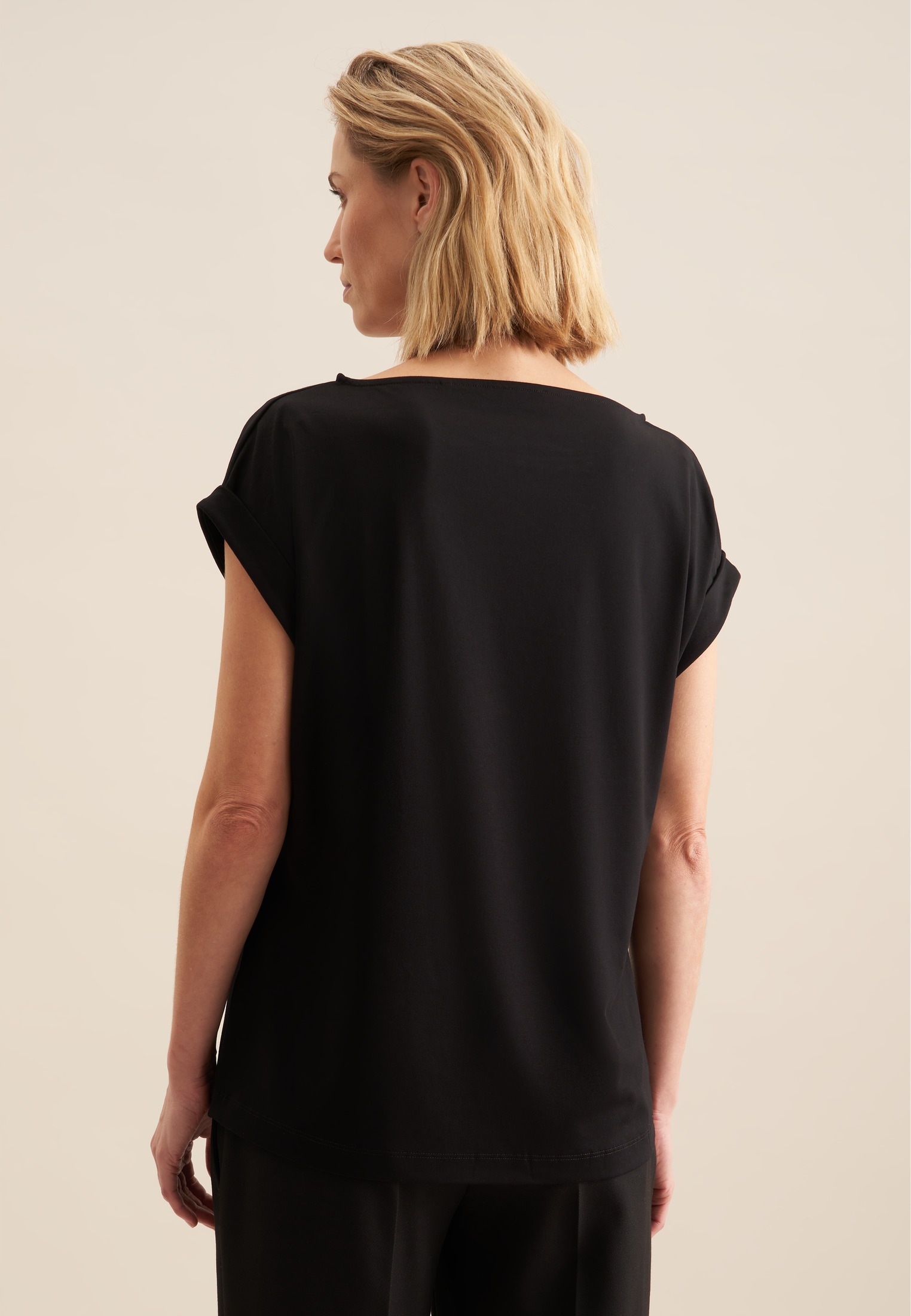 seidensticker T-Shirt »Schwarze Rose«, Ohne Arm Rundhals Uni